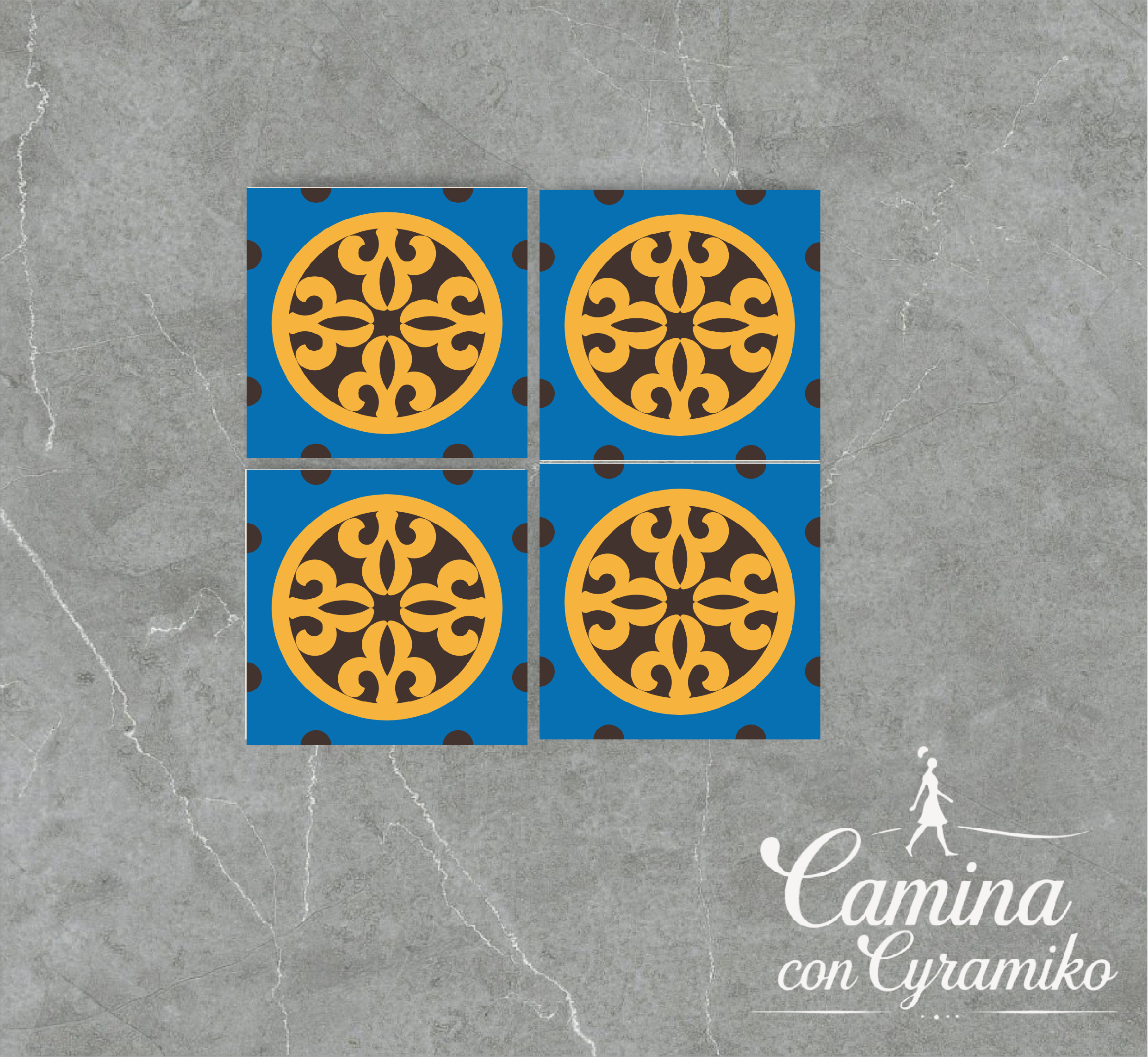 EF10 - CHOCOLATE & AMARILLO DALIA & AZUL PITUFO