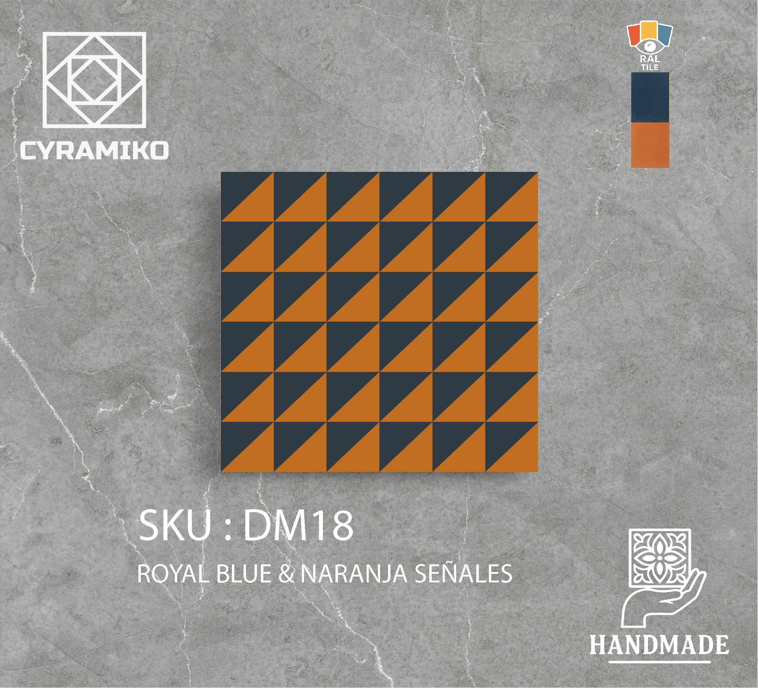 DM18 - ROYAL BLUE & NARANJA SEÑALES