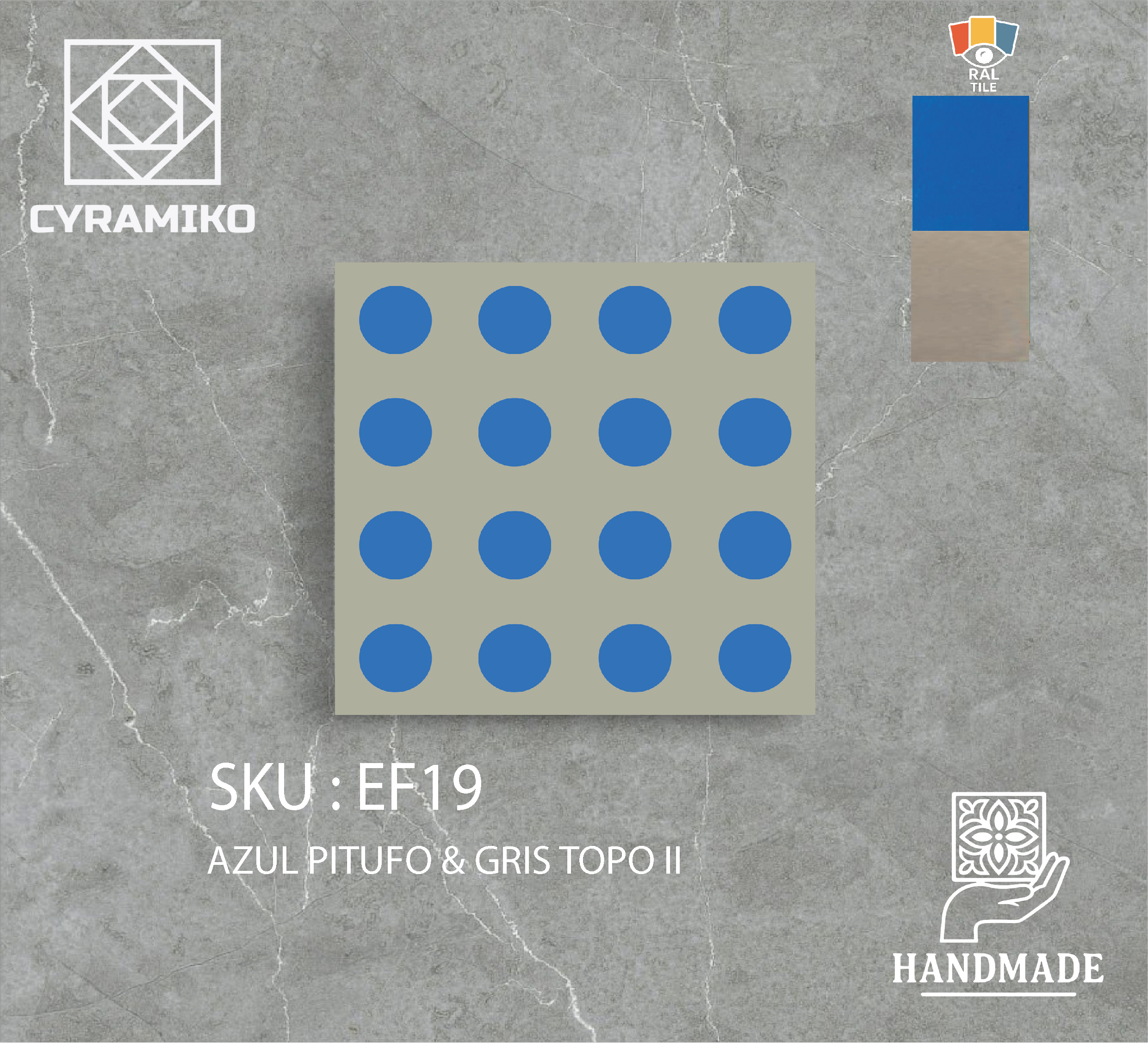 EF19 - AZUL PITUFO & GRIS TOPO II