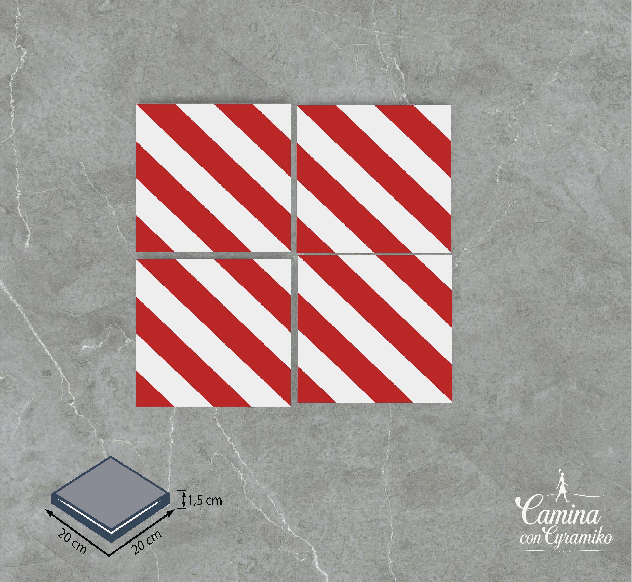 LN02 - BLANCO PURO & ROJO LADRILLO