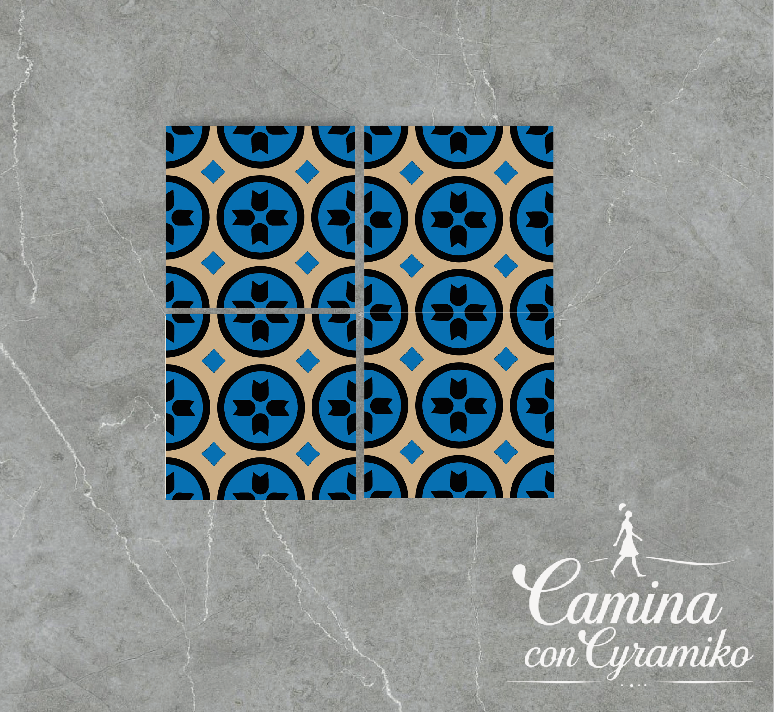 EF02 - AZUL PITUFO & NEGRO INTENSO & CAMEL II