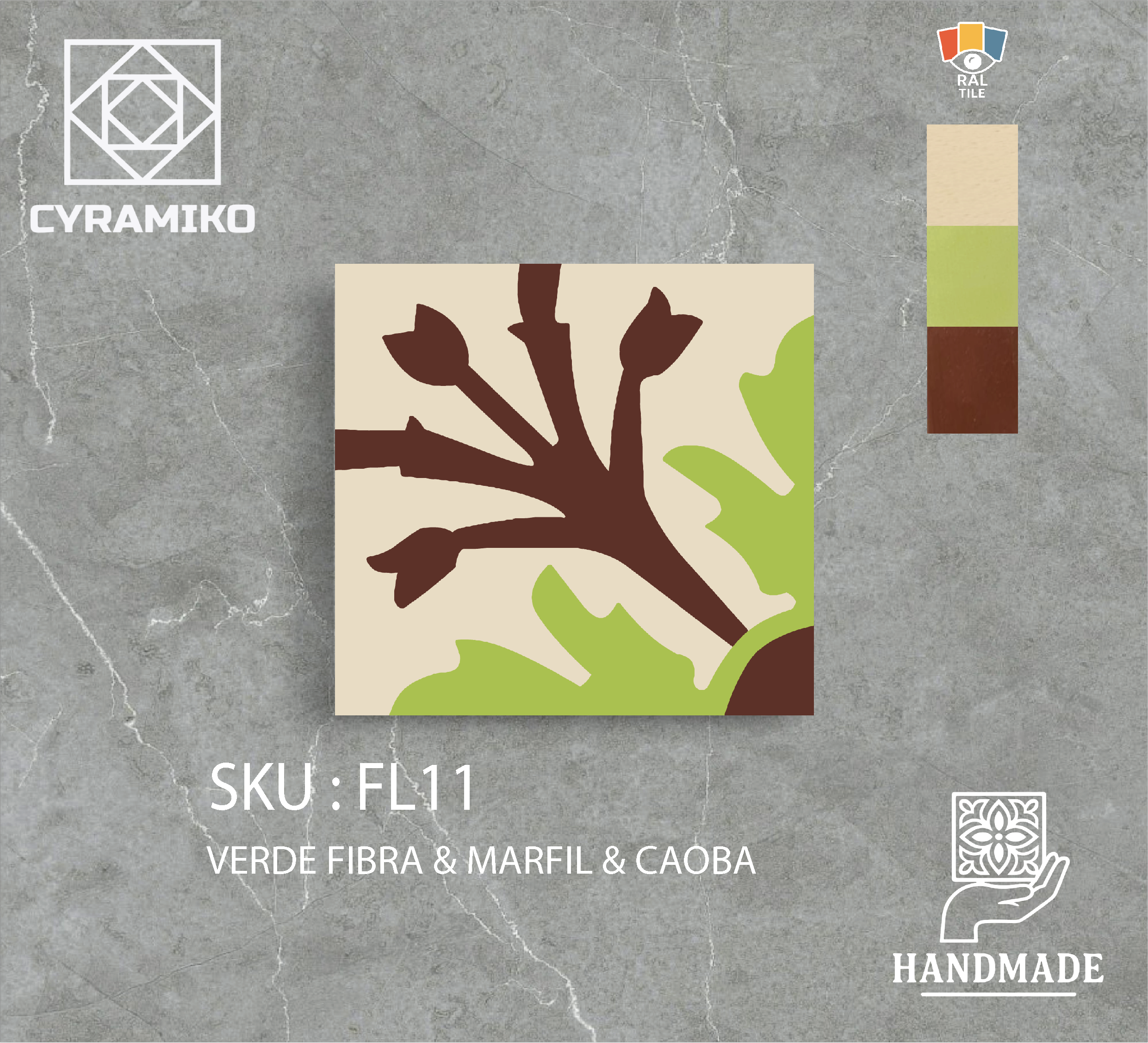 FL11 - VERDE FIBRA & MARFIL & CAOBA