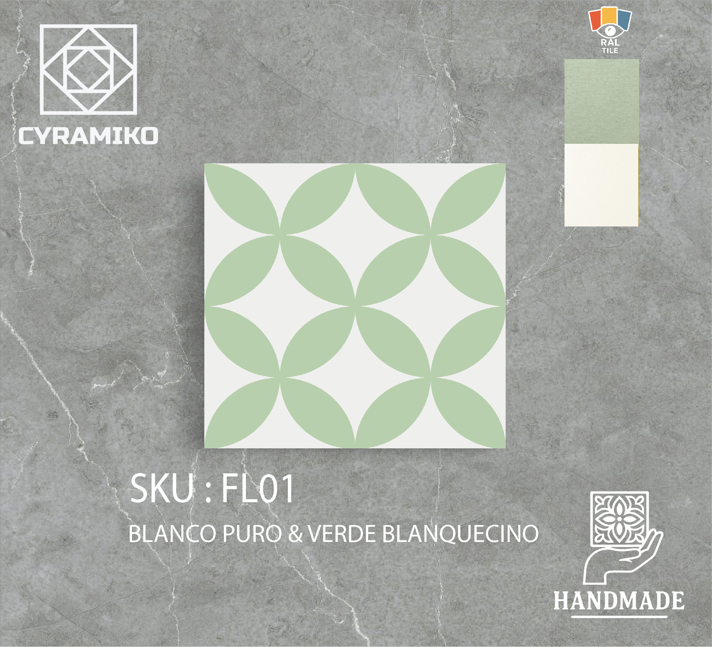 FL01 - BLANCO PURO & VERDE BLANQUECINO