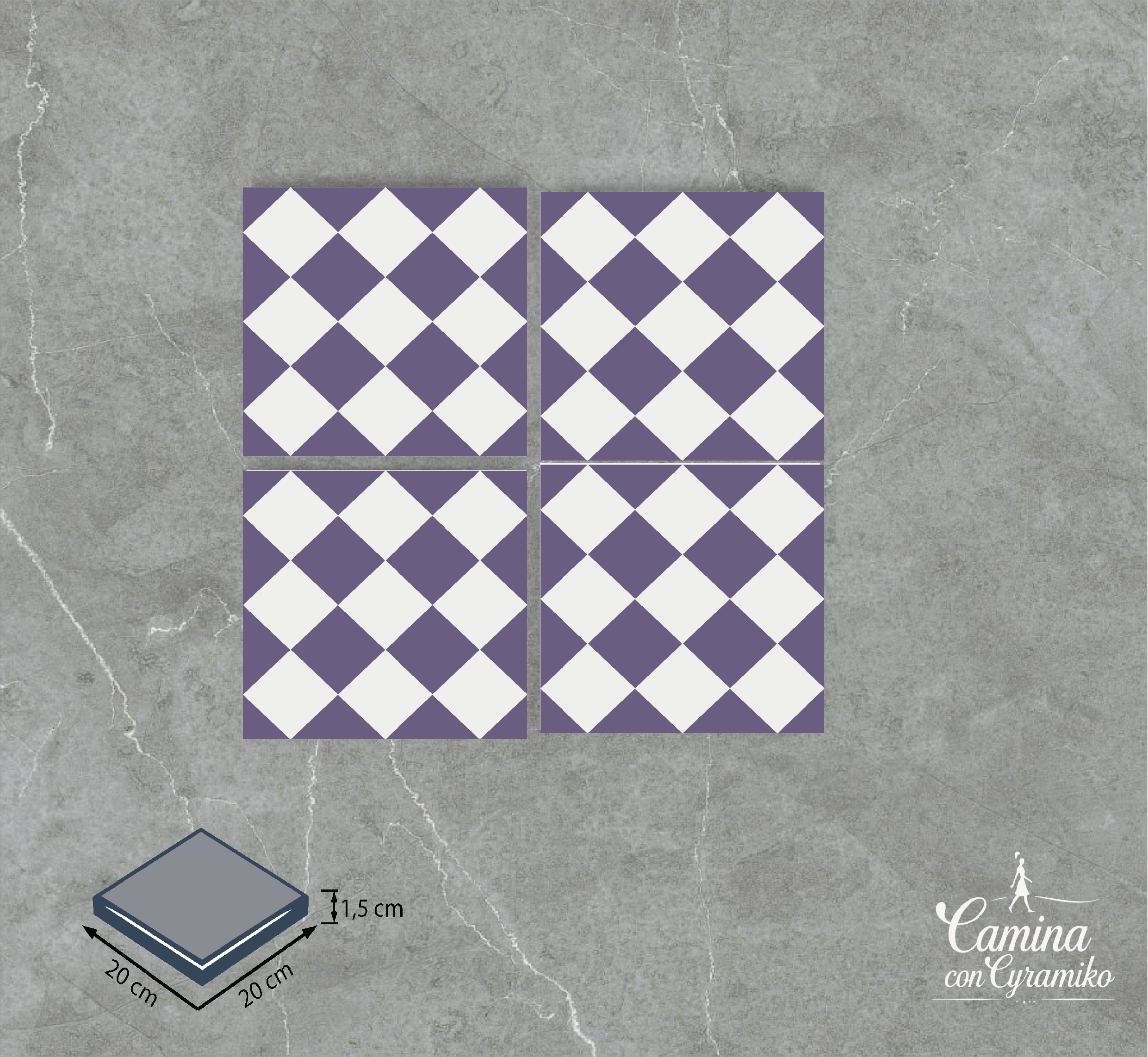 DM28 - BLANCO PURO & MORADO