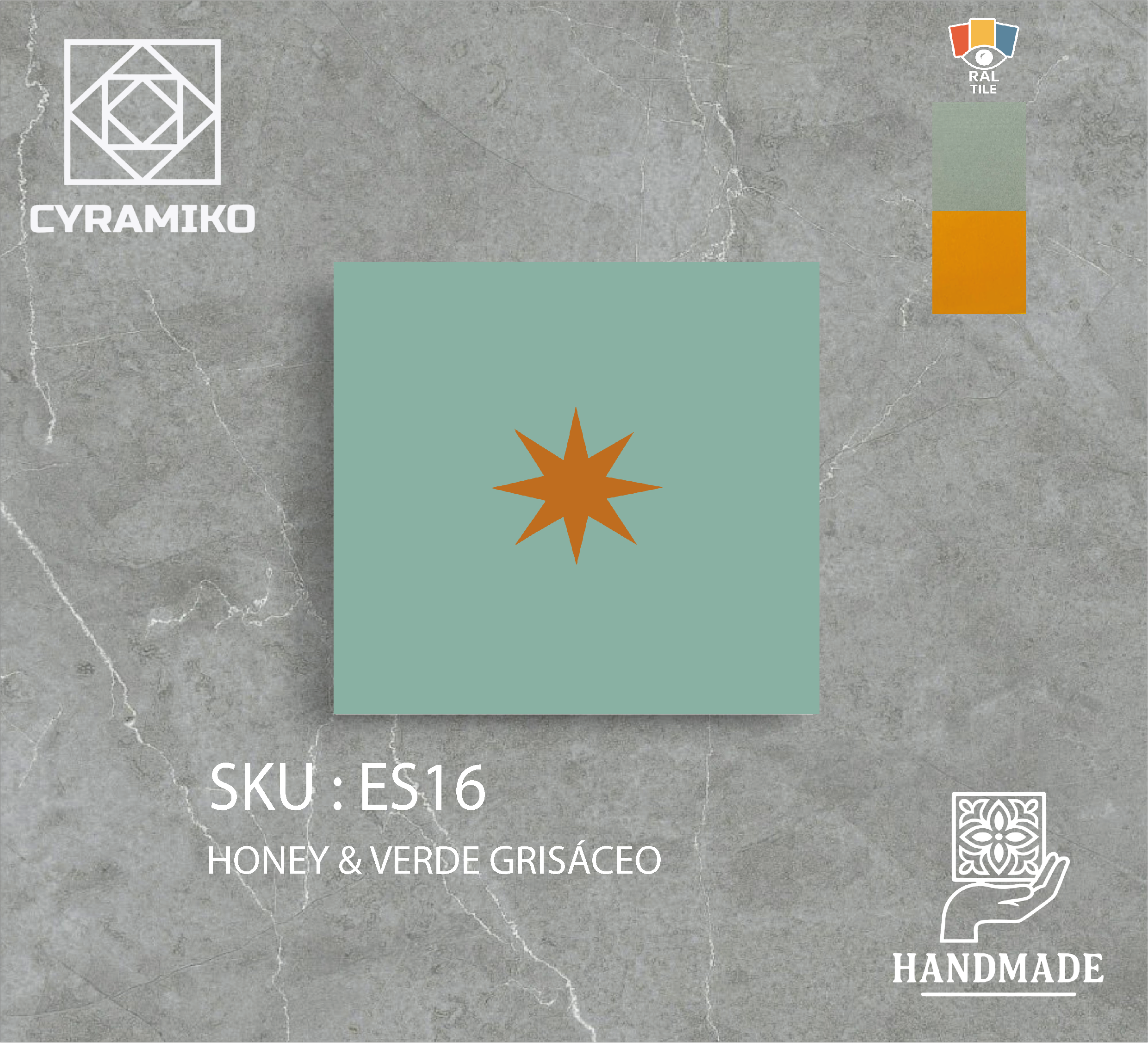 ES16 - HONEY & VERDE GRISÁCEO