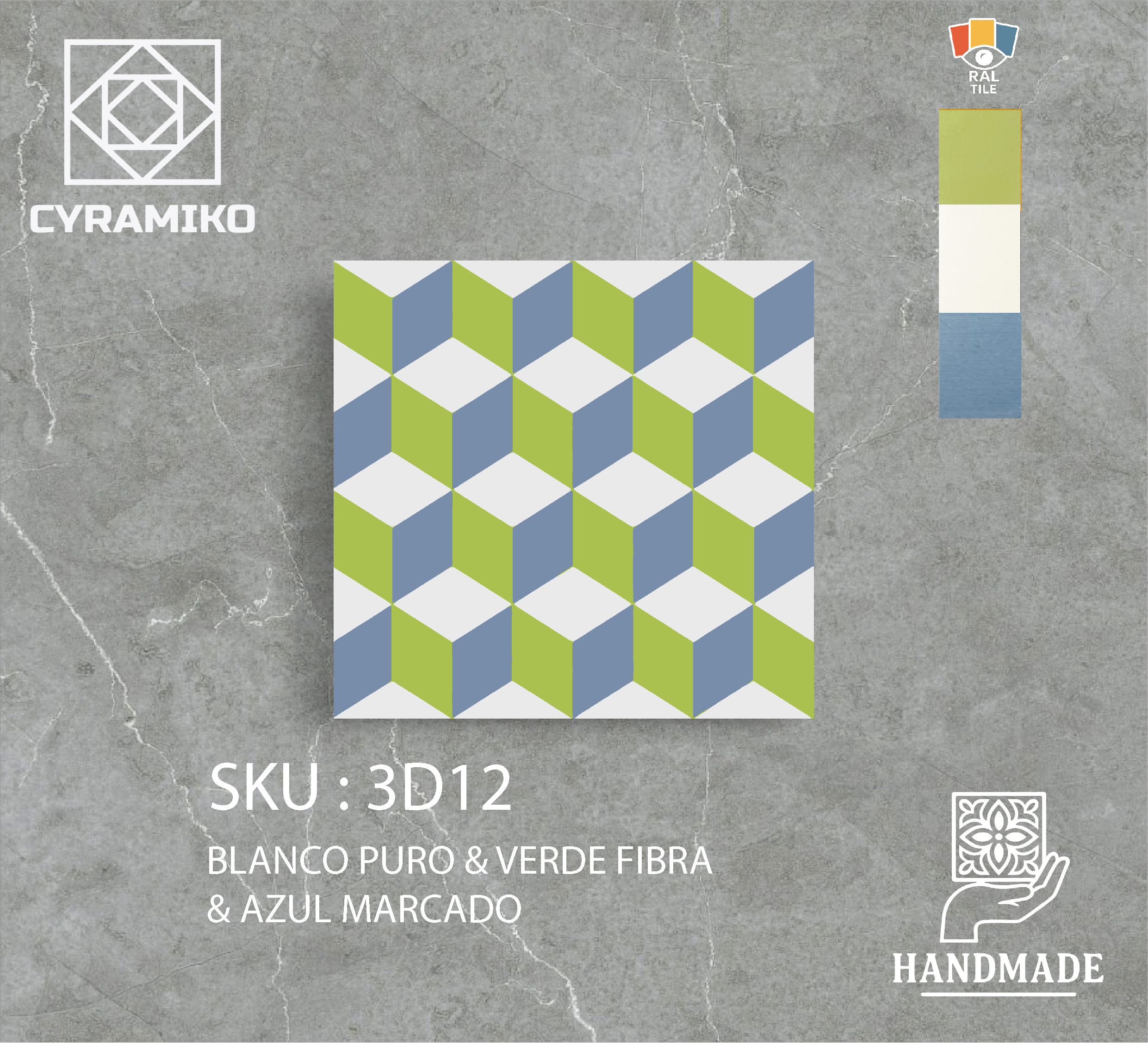 3D12 - AMARILLO DALIA & HONEY & BLANCO PURO