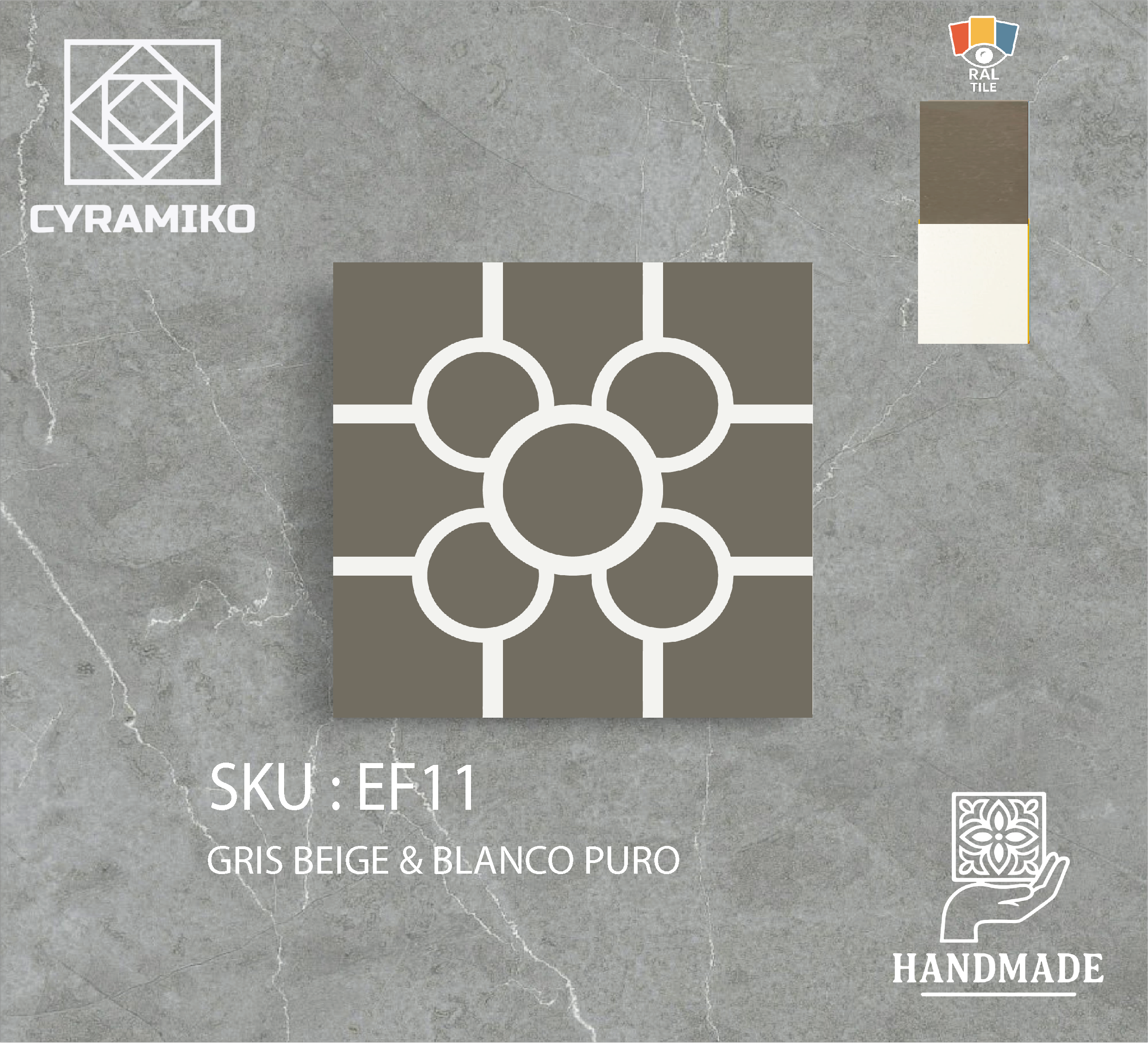 EF11 - GRIS BEIGE & BLANCO PURO