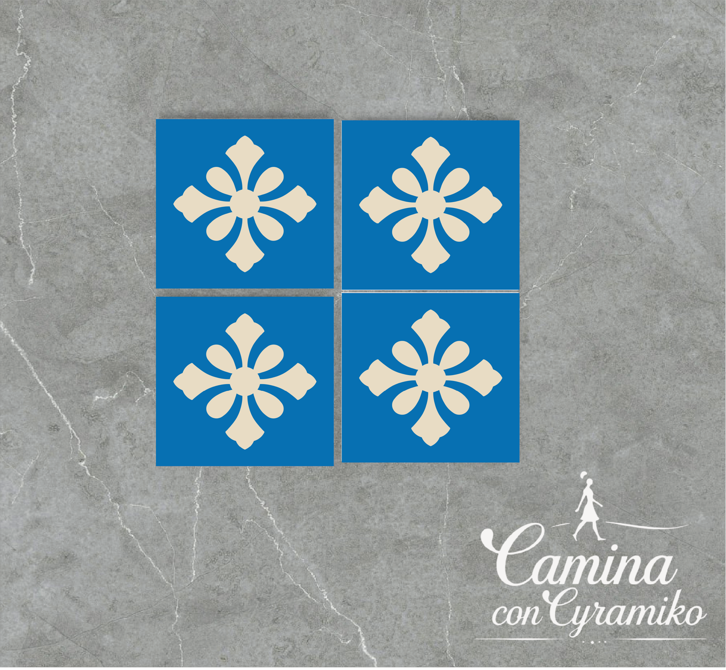 HR07 - AZUL PITUFO & MARFIL