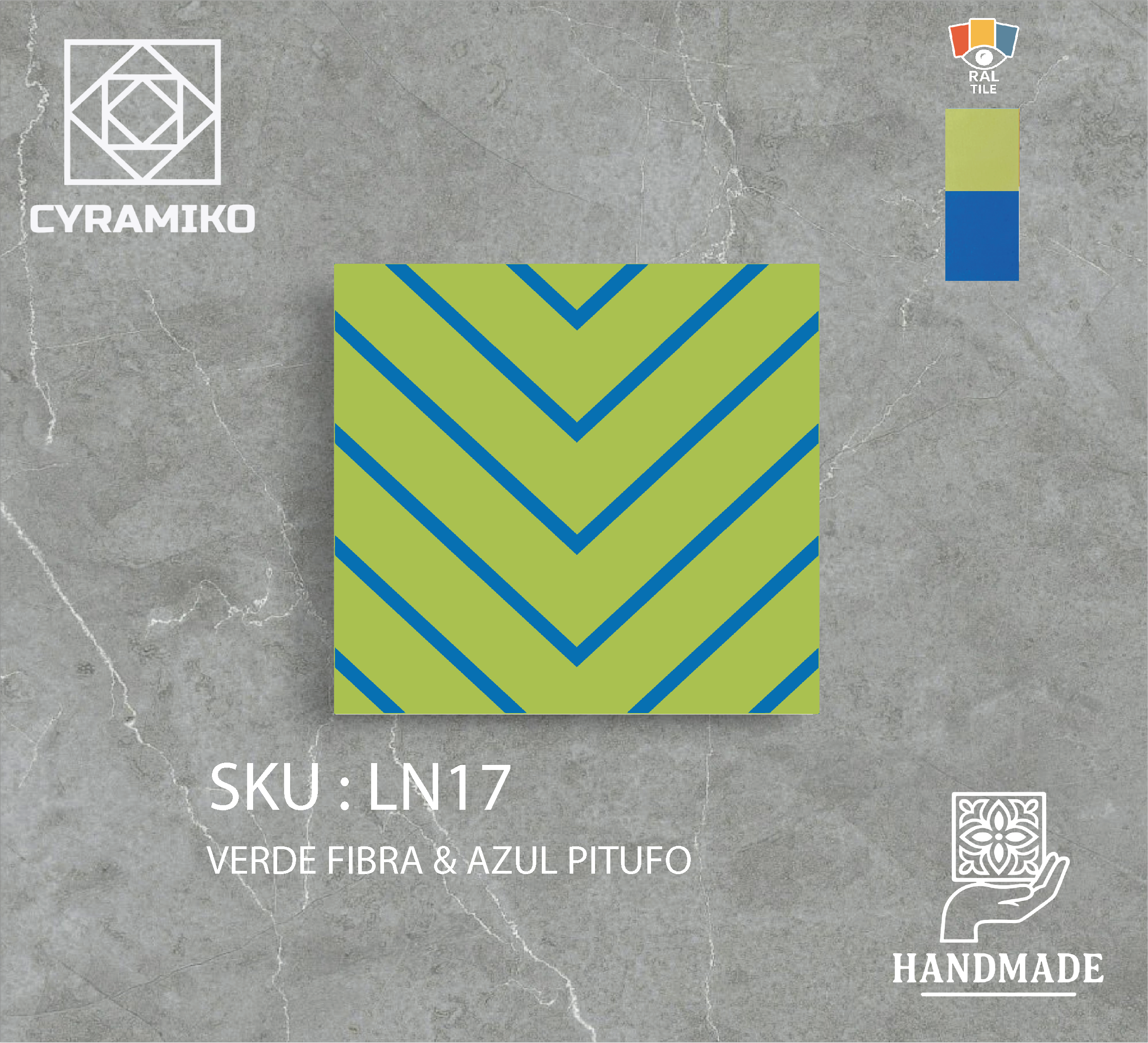 LN17 - VERDE FIBRA & AZUL PITUFO