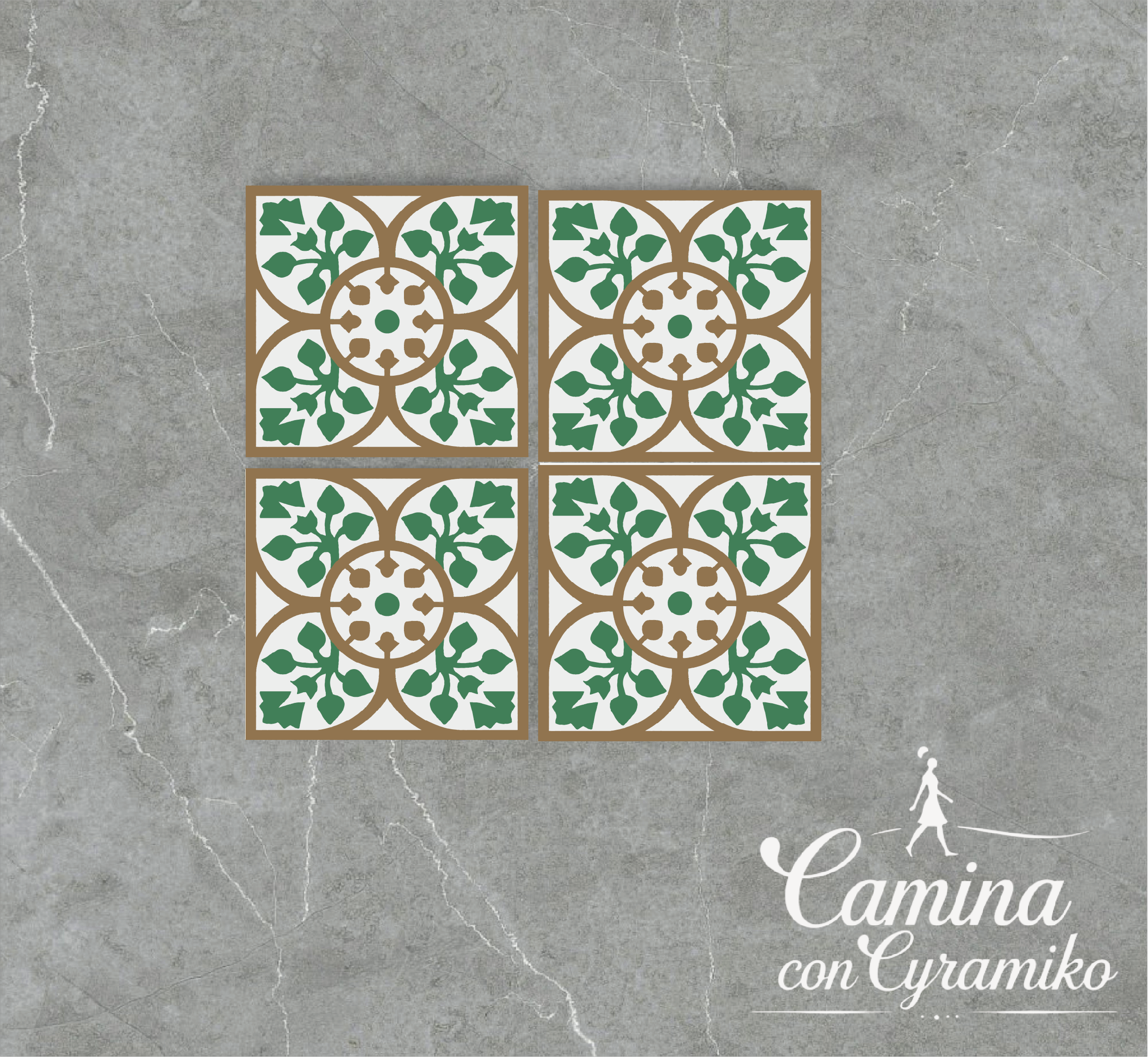 FL14 - MOKA OSCURO & BLANCO PURO & VERDE SEÑALES