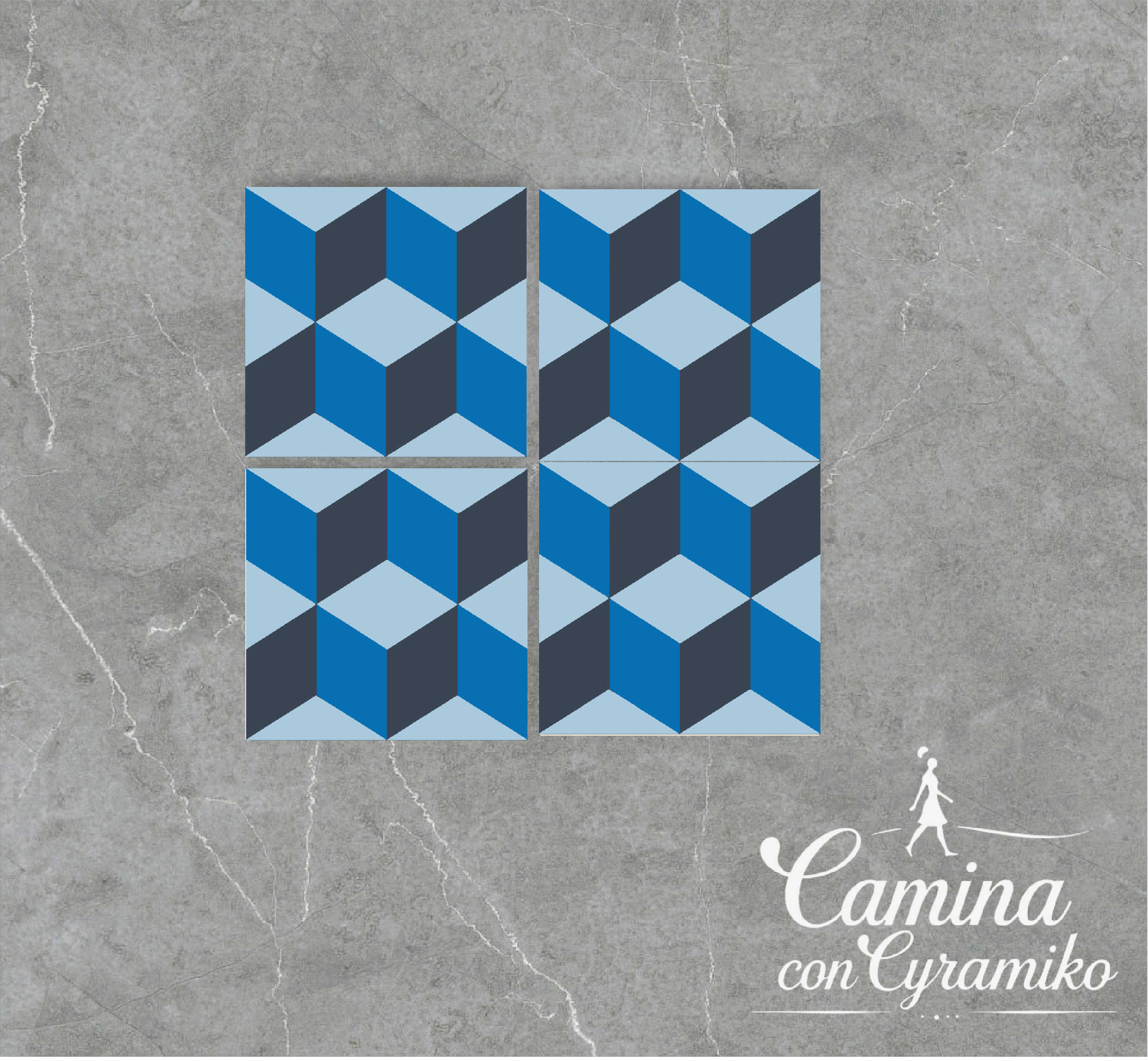 3D06 - AZUL ATARDECER & AZUL PITUFO & BLUE NAVY