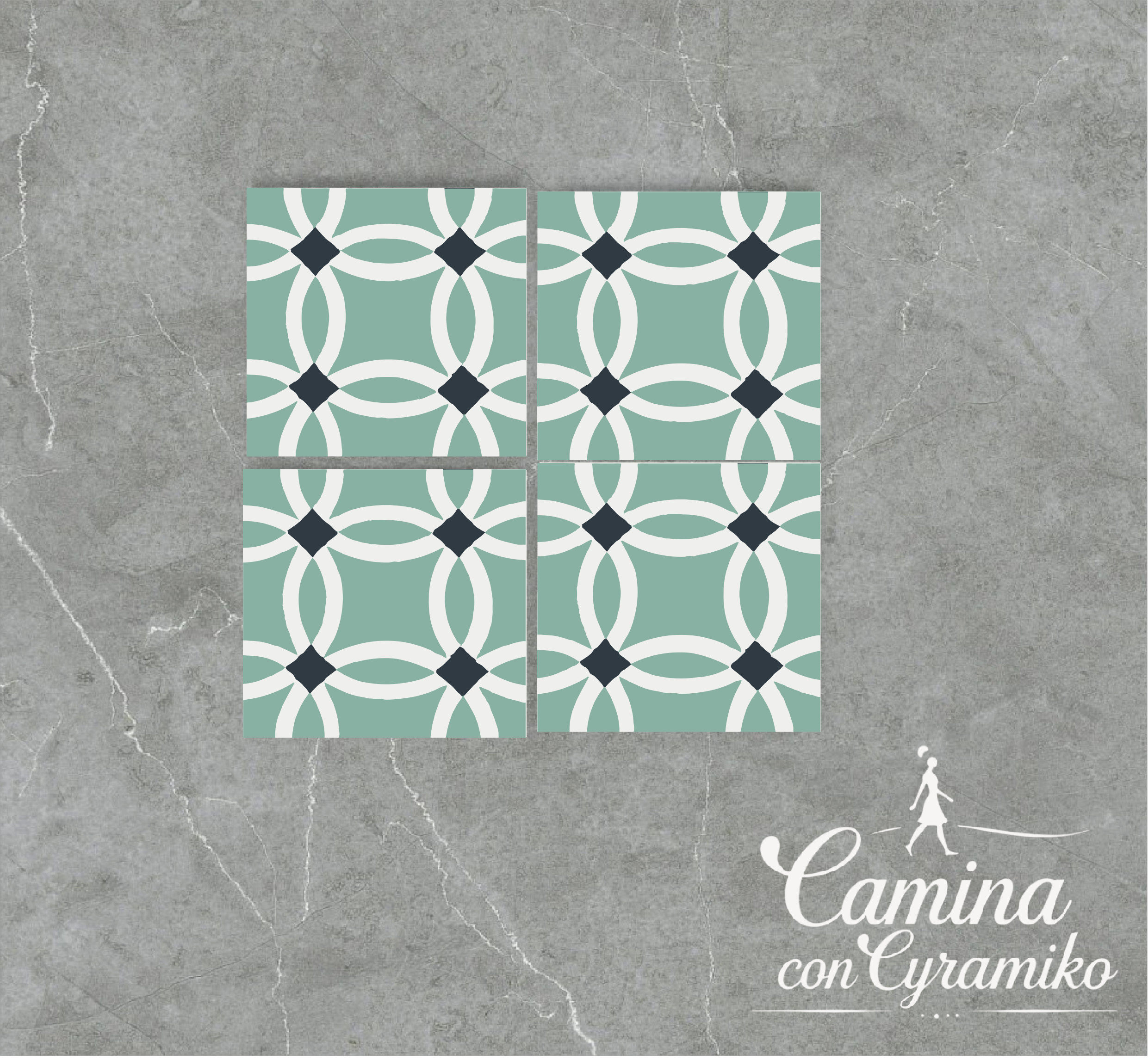 FL16 - ROYAL BLUE & BLANCO PURO & VERDE GRISÁCEO