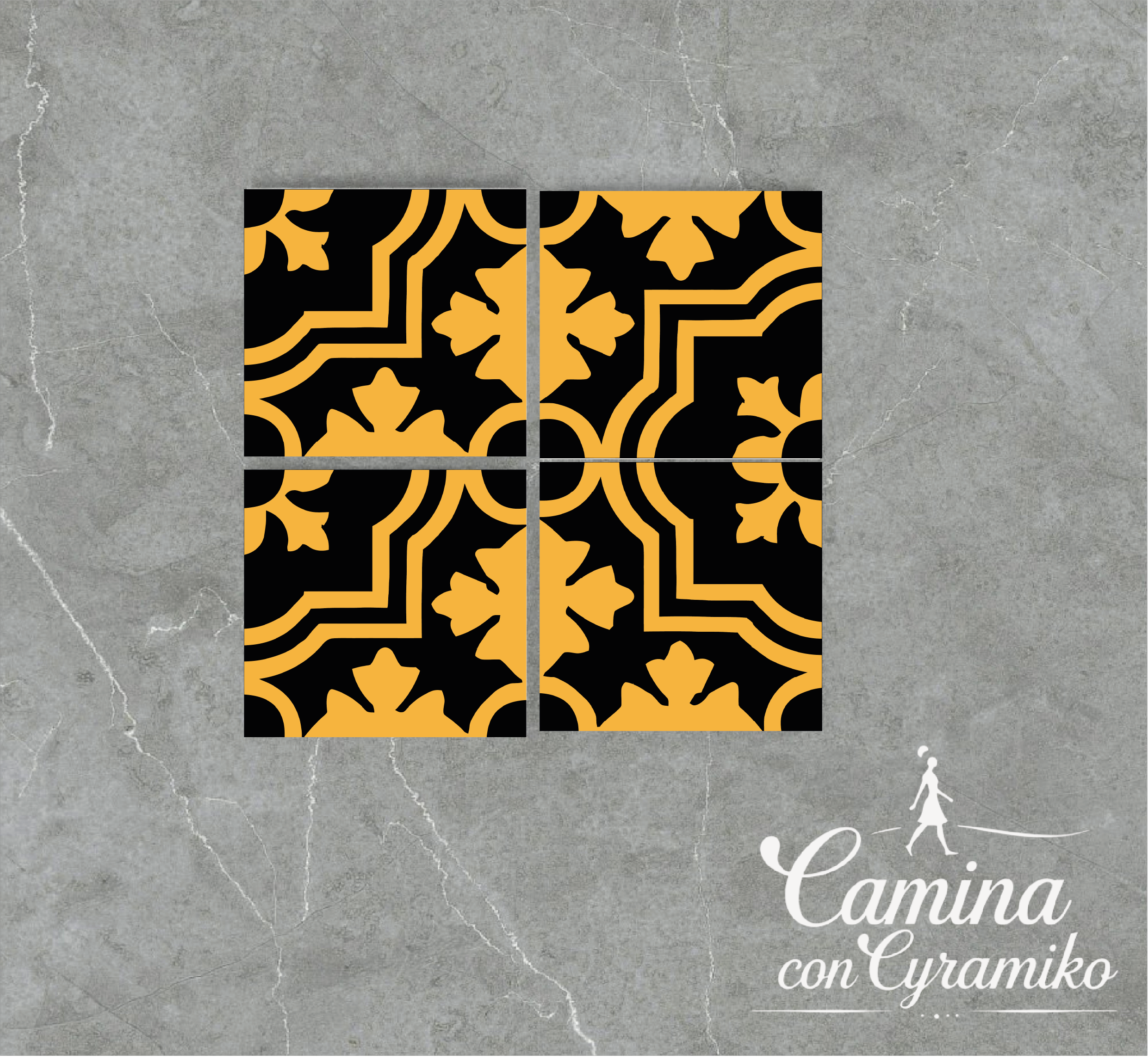 FL20 - NEGRO INTENSO & AMARILLO DALIA