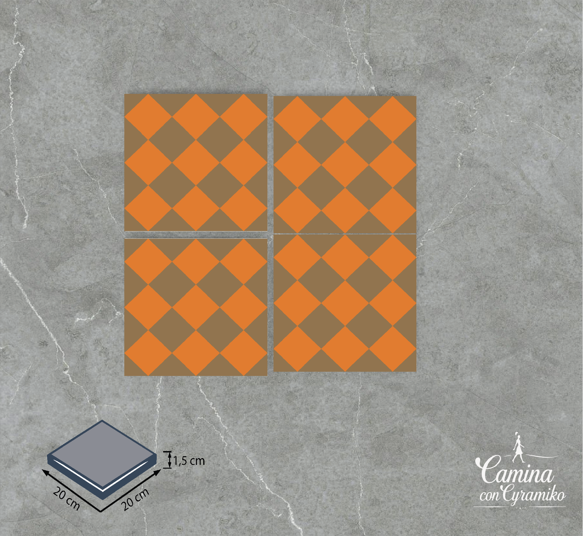 DM23 - MOKA OSCURO & NARANJA