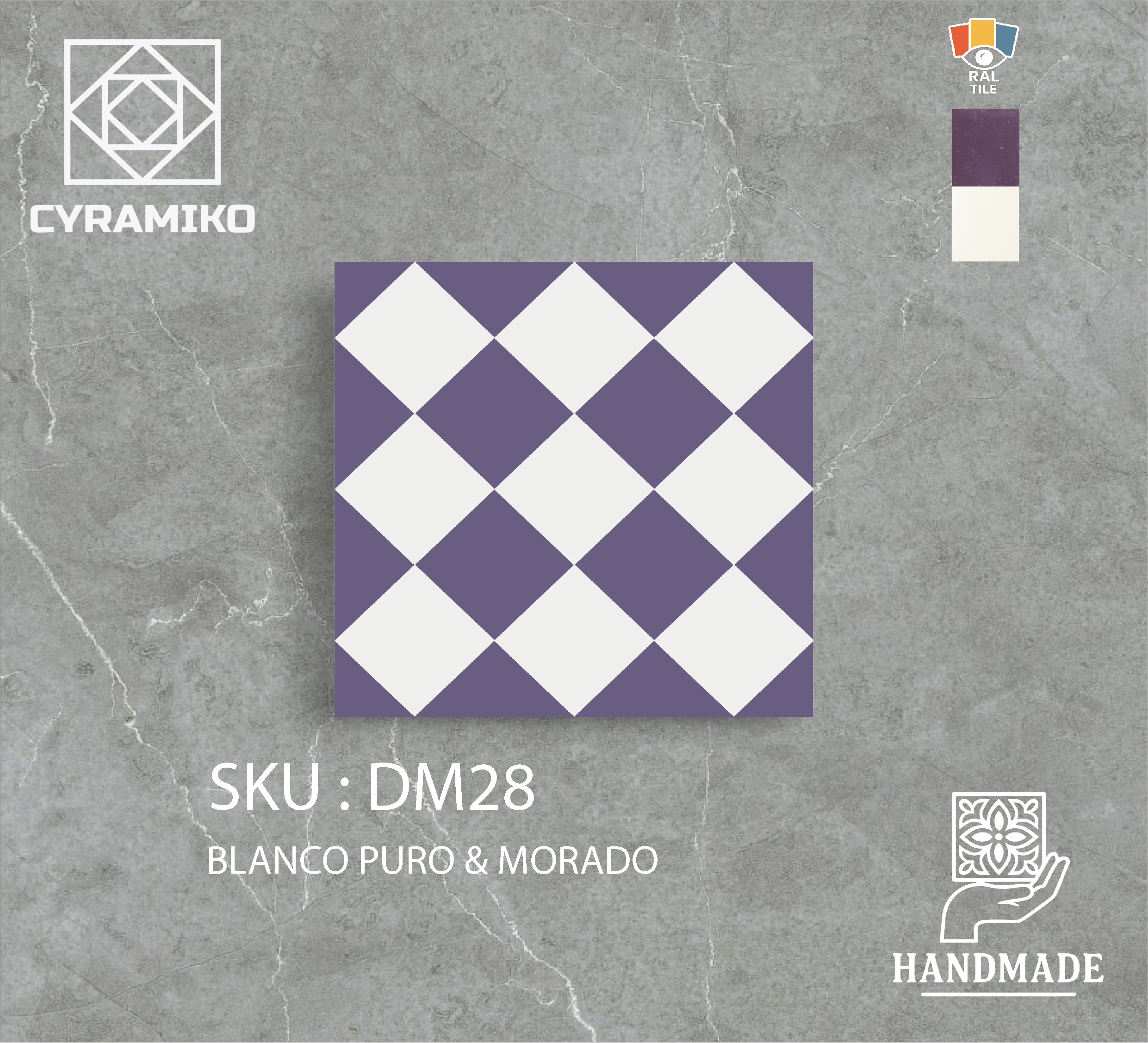 DM28 - BLANCO PURO & MORADO