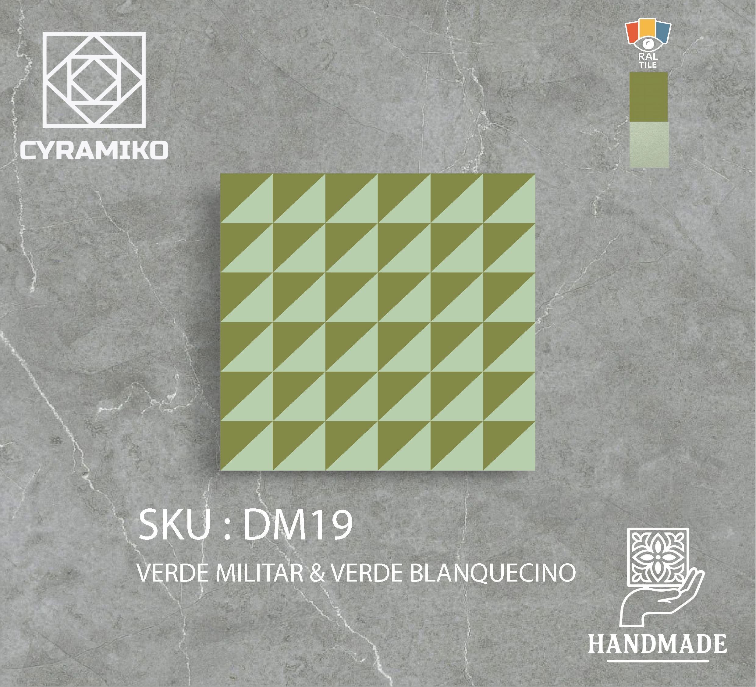 DM19 - VERDE MILITAR & VERDE BLANQUECINO