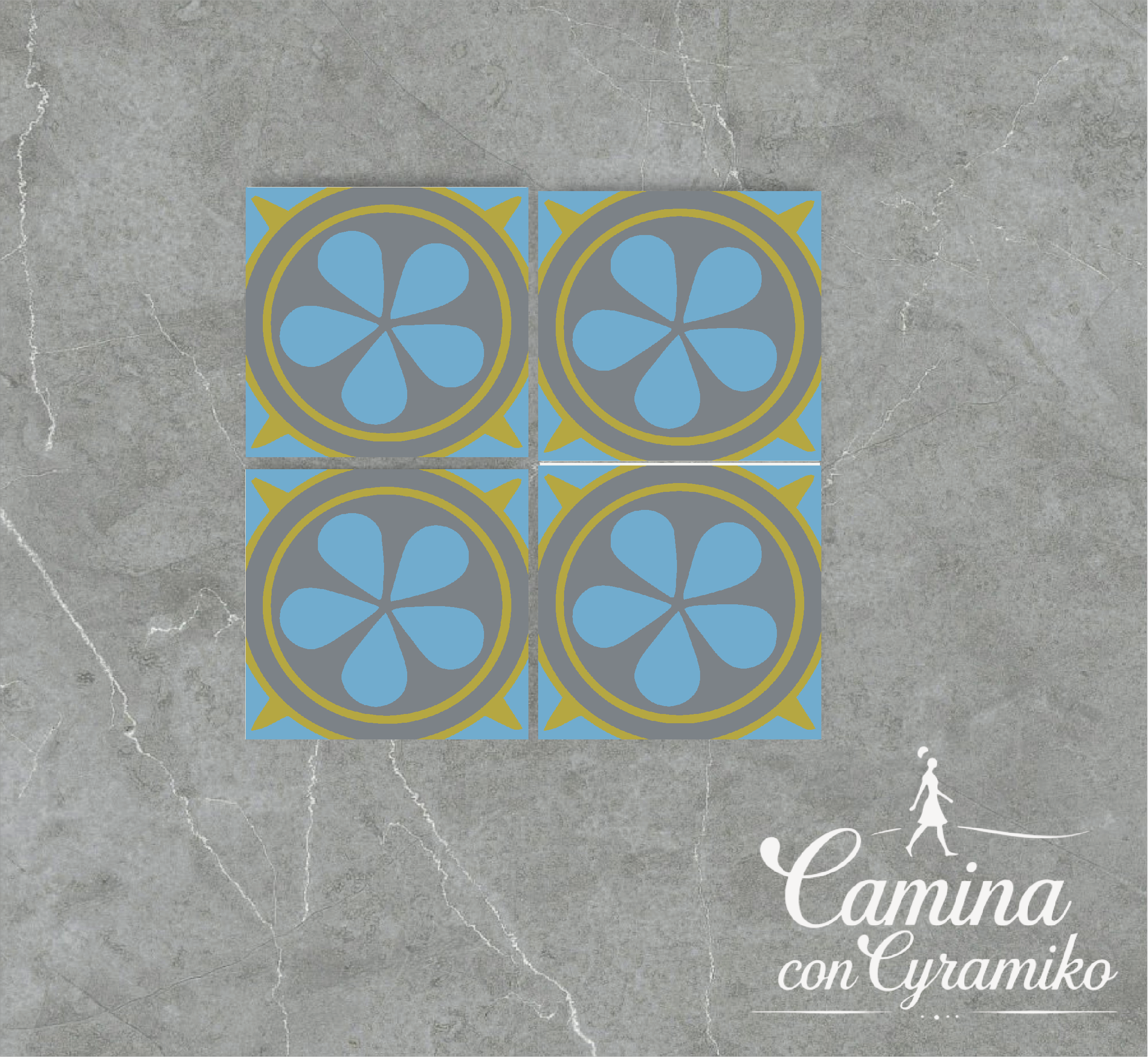 EF23 - SKY BLUE I & MOSTAZA & GRIS TOPO I