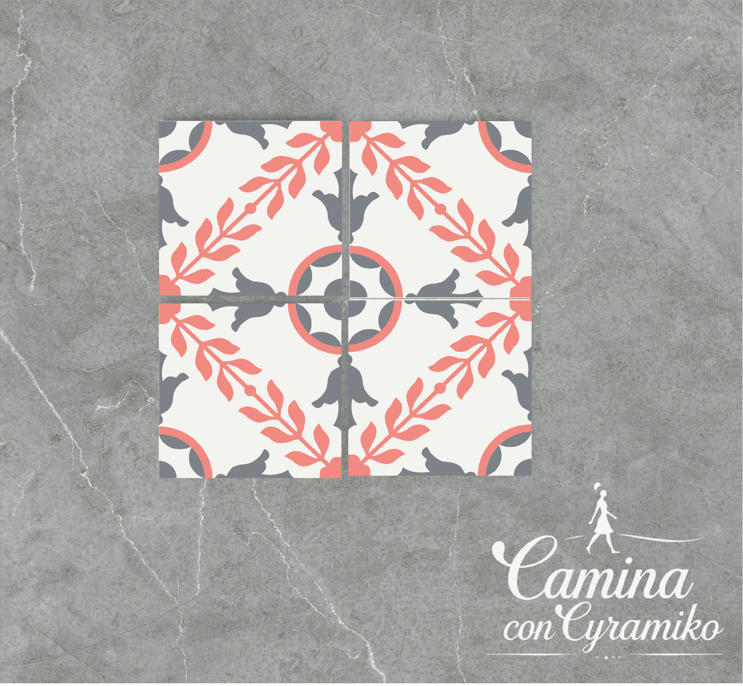 FL13 - ROSA EMPOLVADO & BLANCO PURO & GRIS TOPO I