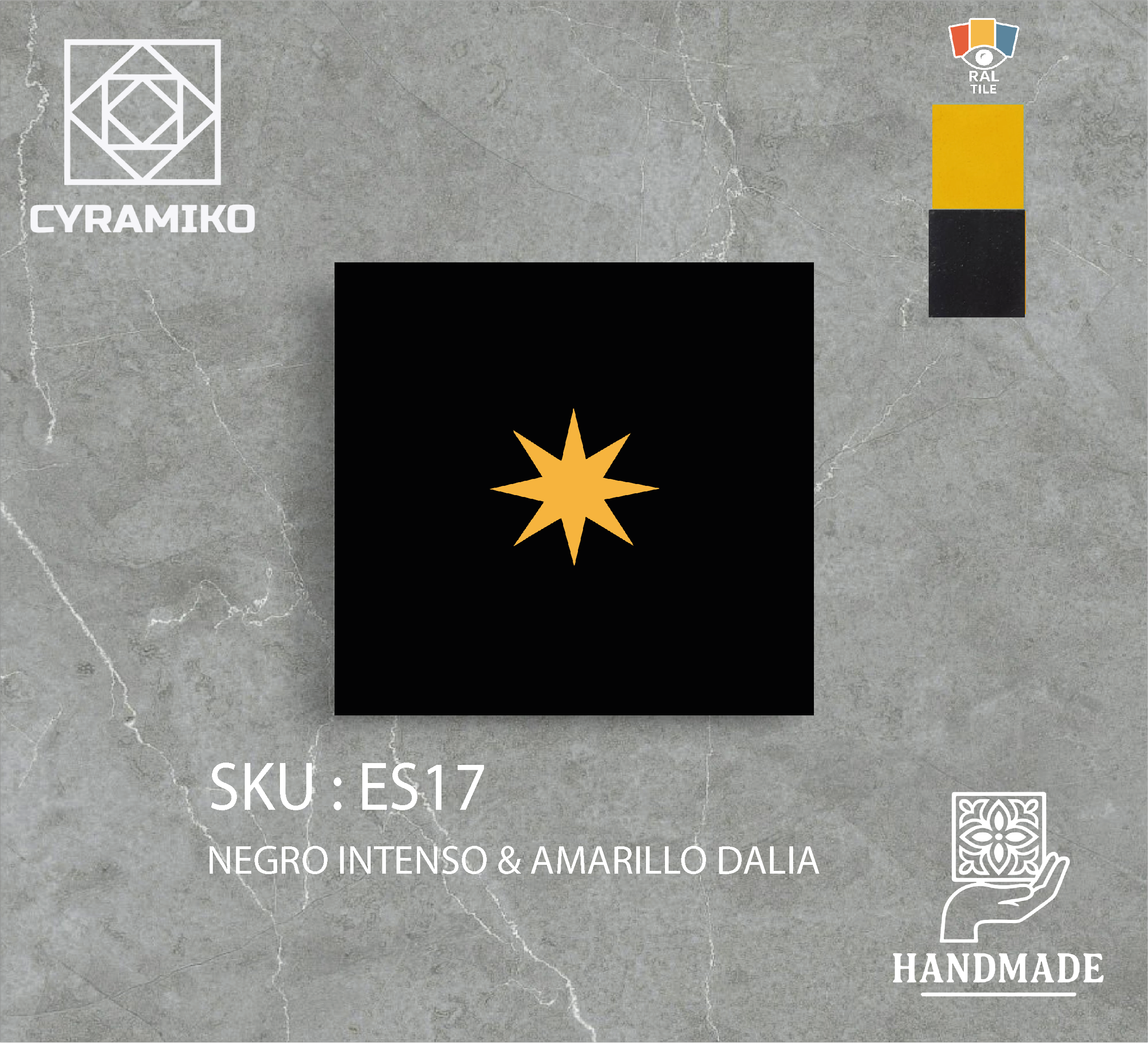 ES17 - NEGRO INTENSO & AMARILLO DALIA