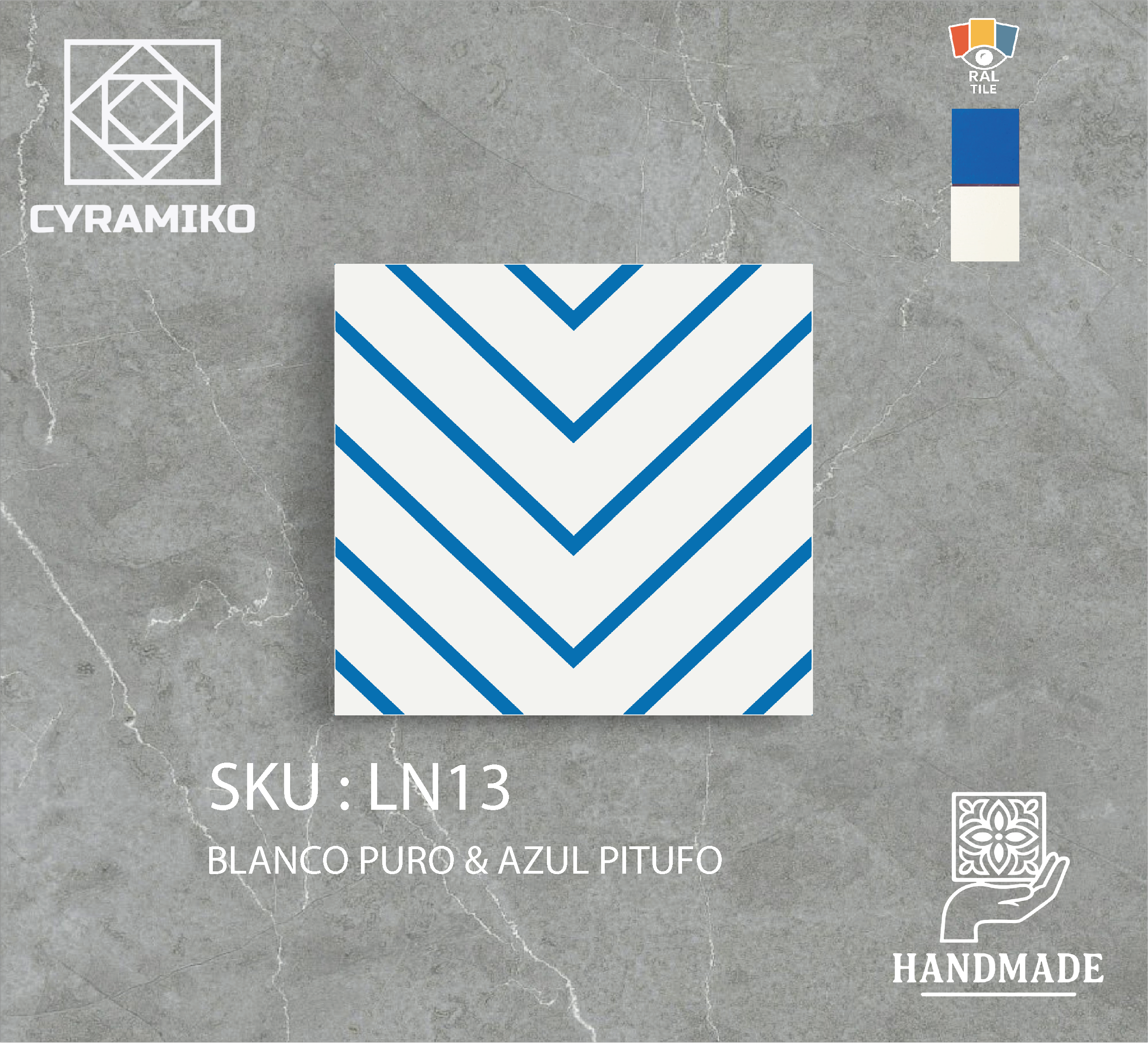 LN13 - AZUL PITUFO & BLANCO PURO