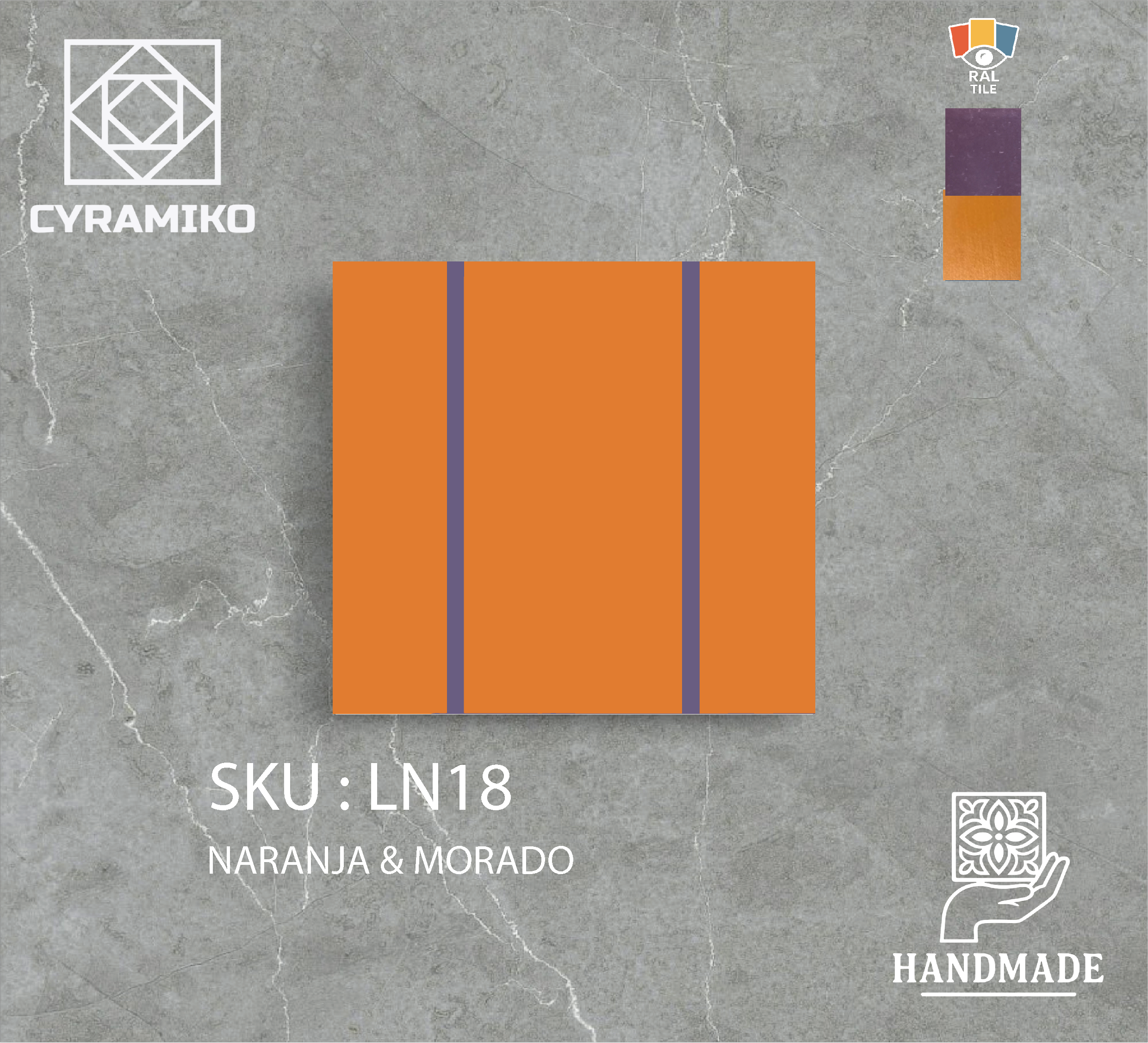 LN18 - NARANJA & MORADO