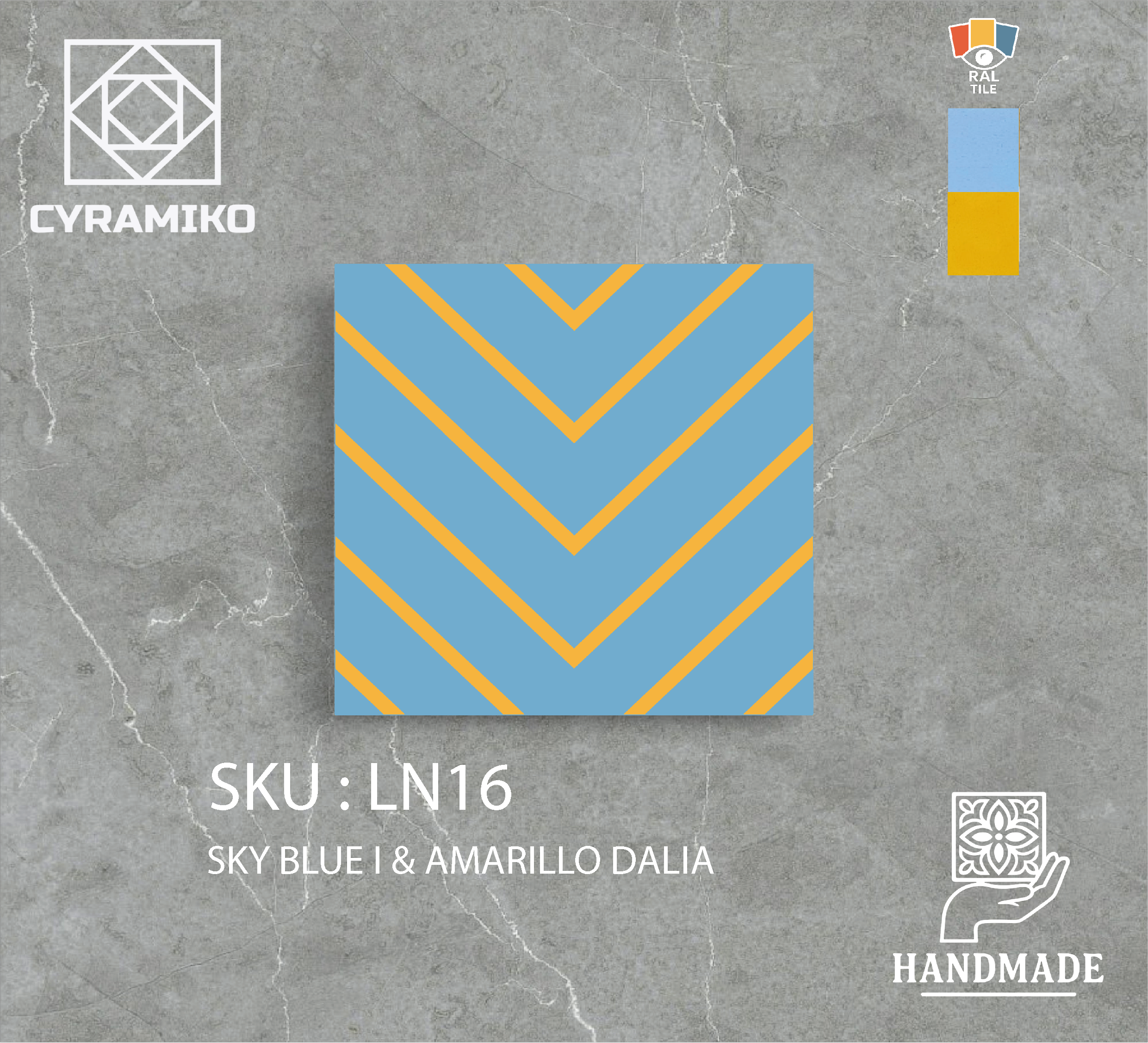 LN16 - SKY BLUE I & AMARILLO DALIA