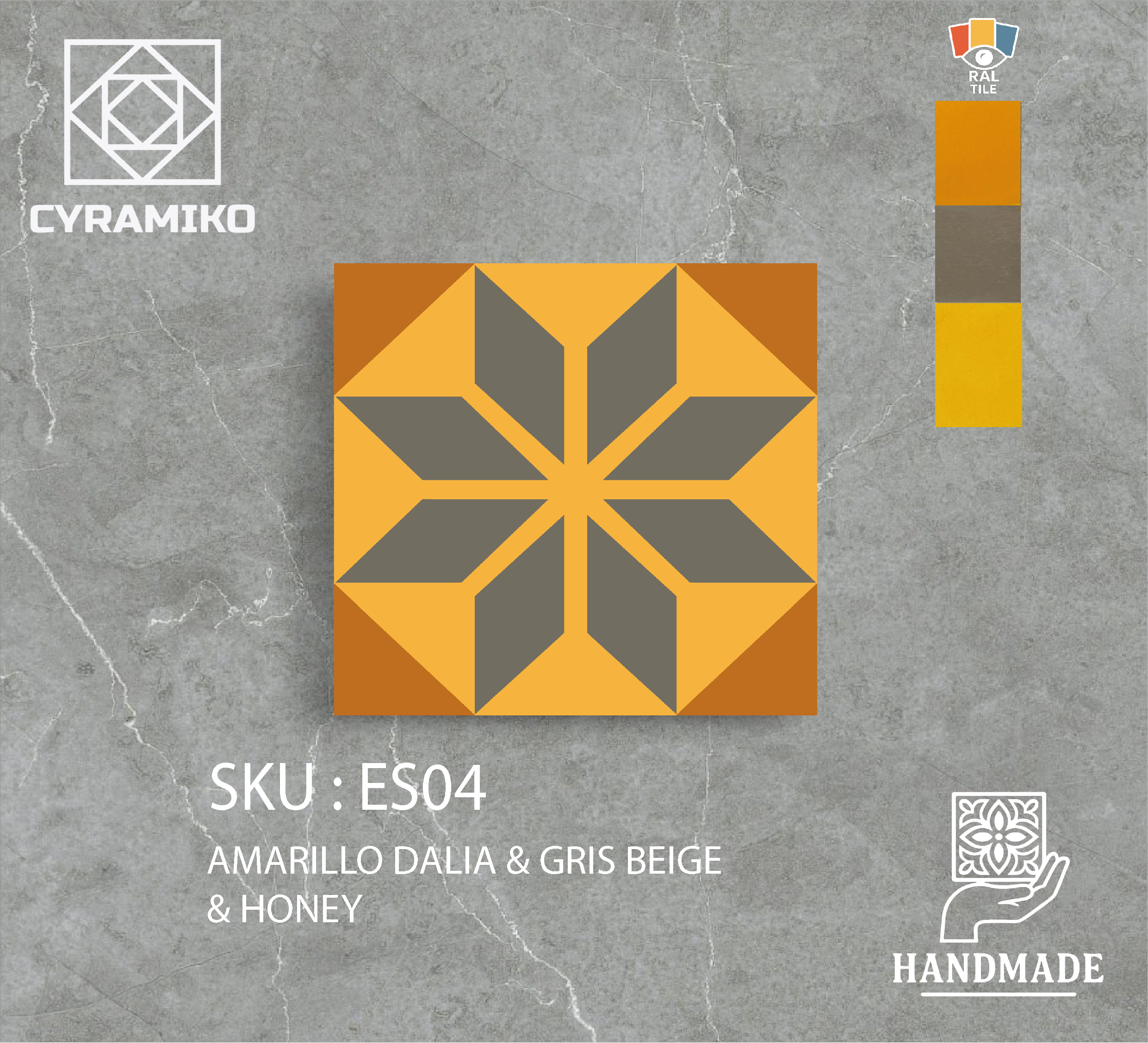 ES04 - AMARILLO DALIA & GRIS BEIGE & HONEY