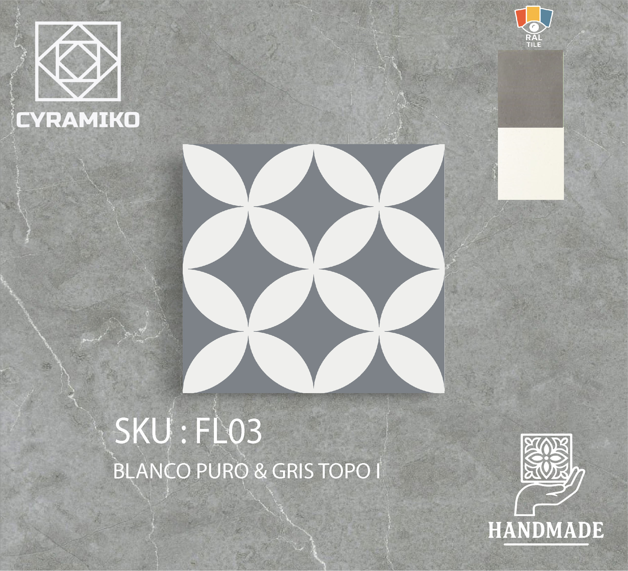 FL03 - BLANCO PURO & GRIS TOPO I