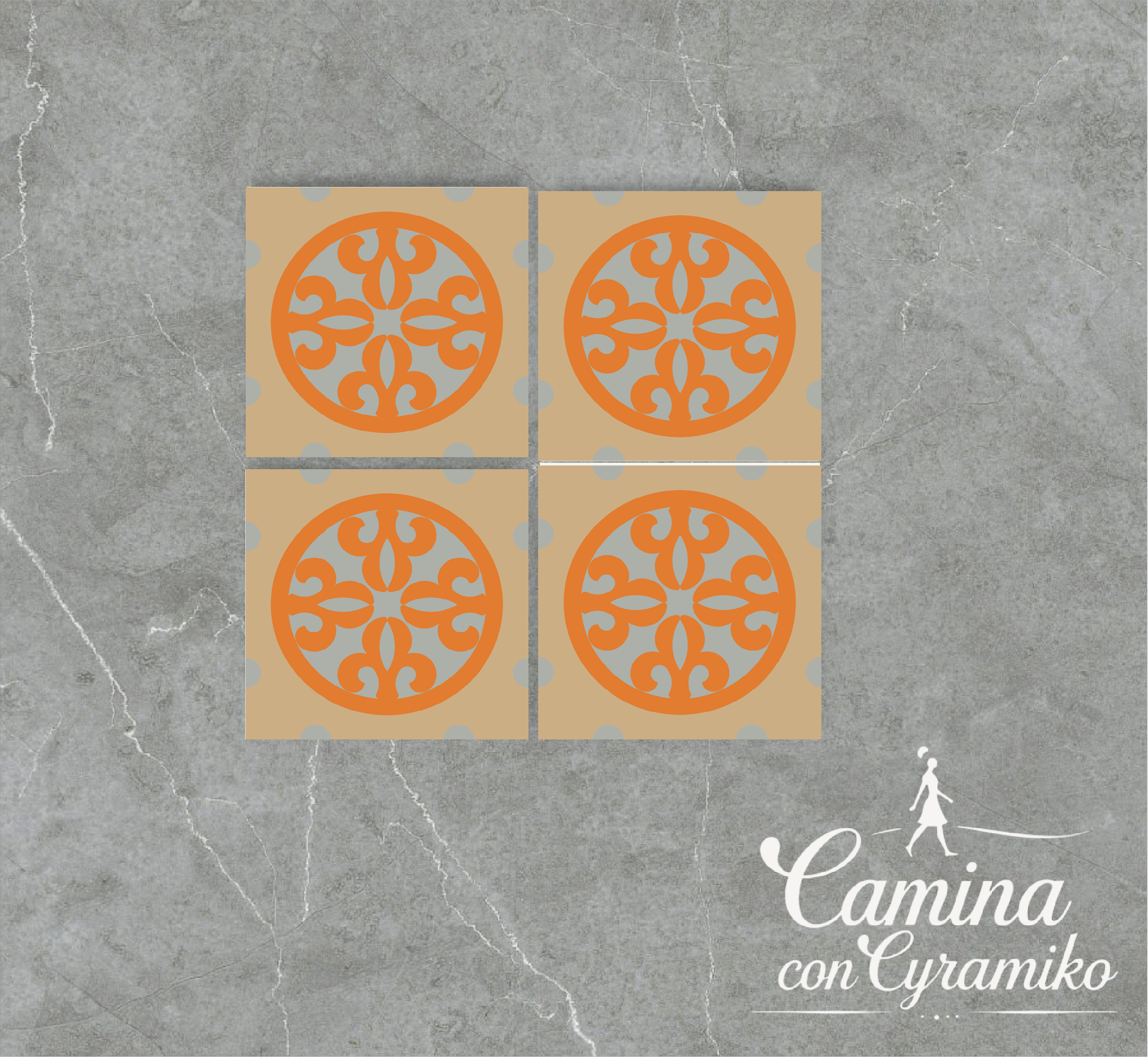 EF09 - NARANJA & GRIS AGATA & CAMEL I