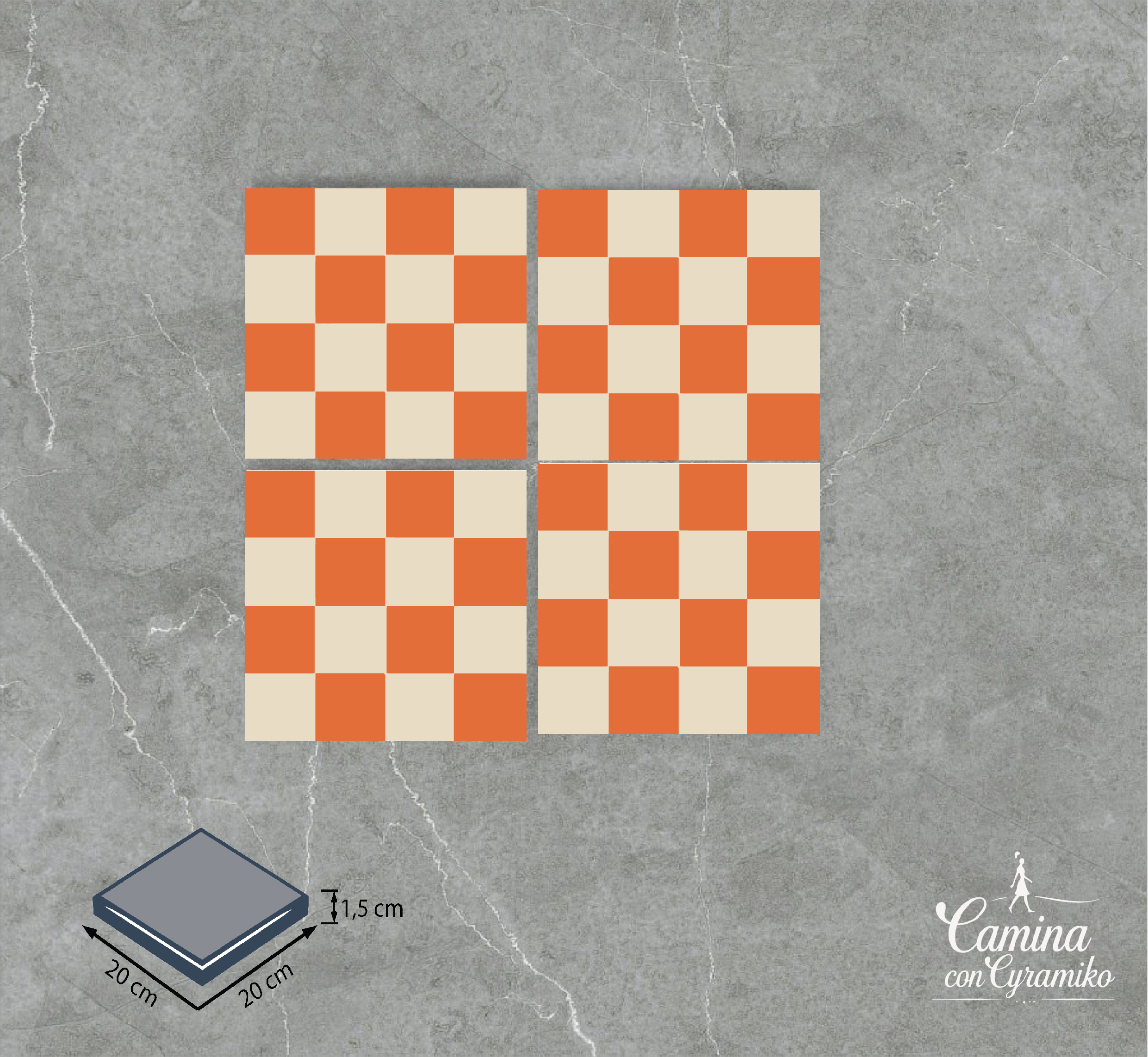 DM10 - NARANJA SEÑALES & MARFIL