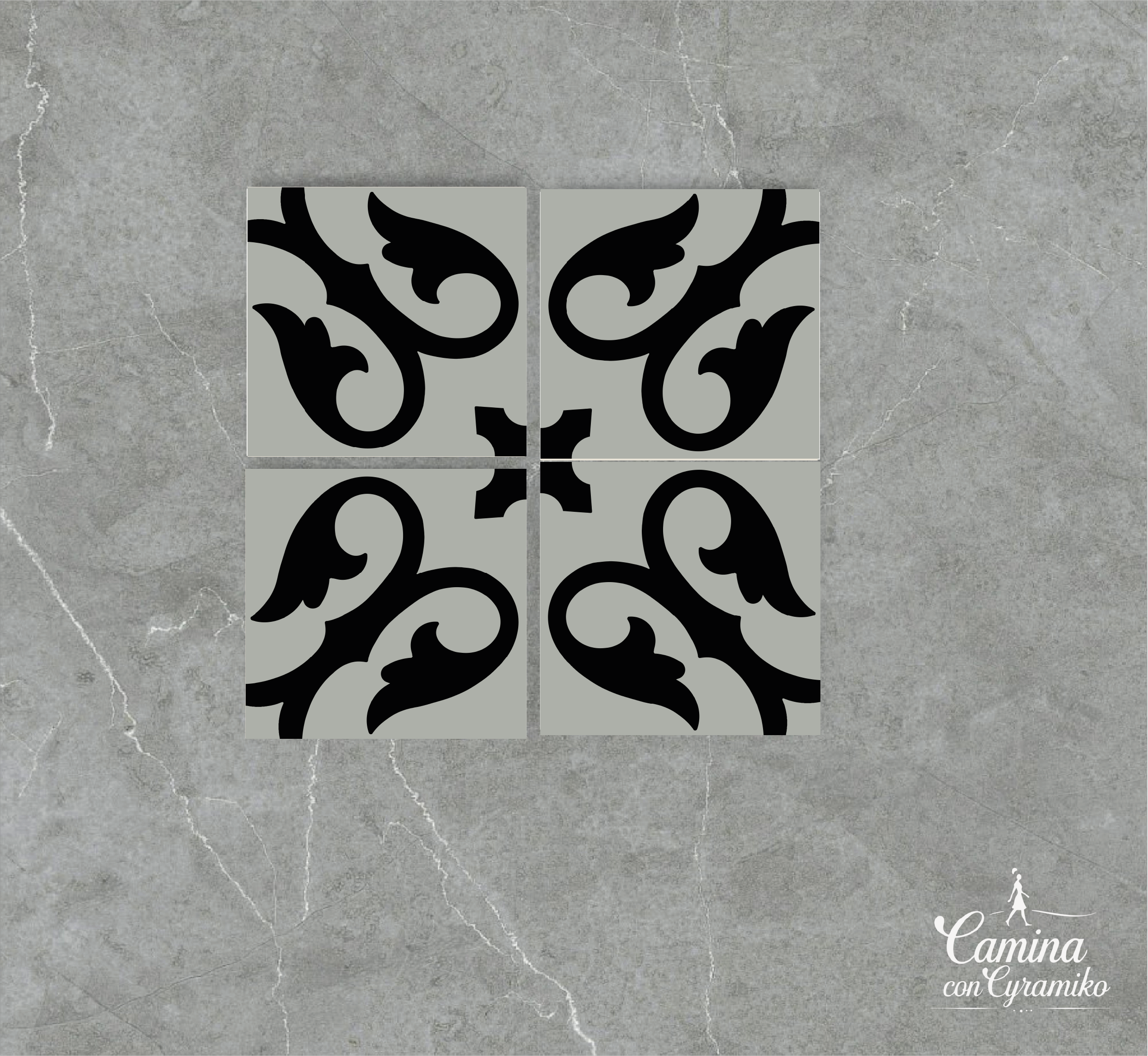 HR11 - GRIS ÁGATA & NEGRO INTENSO