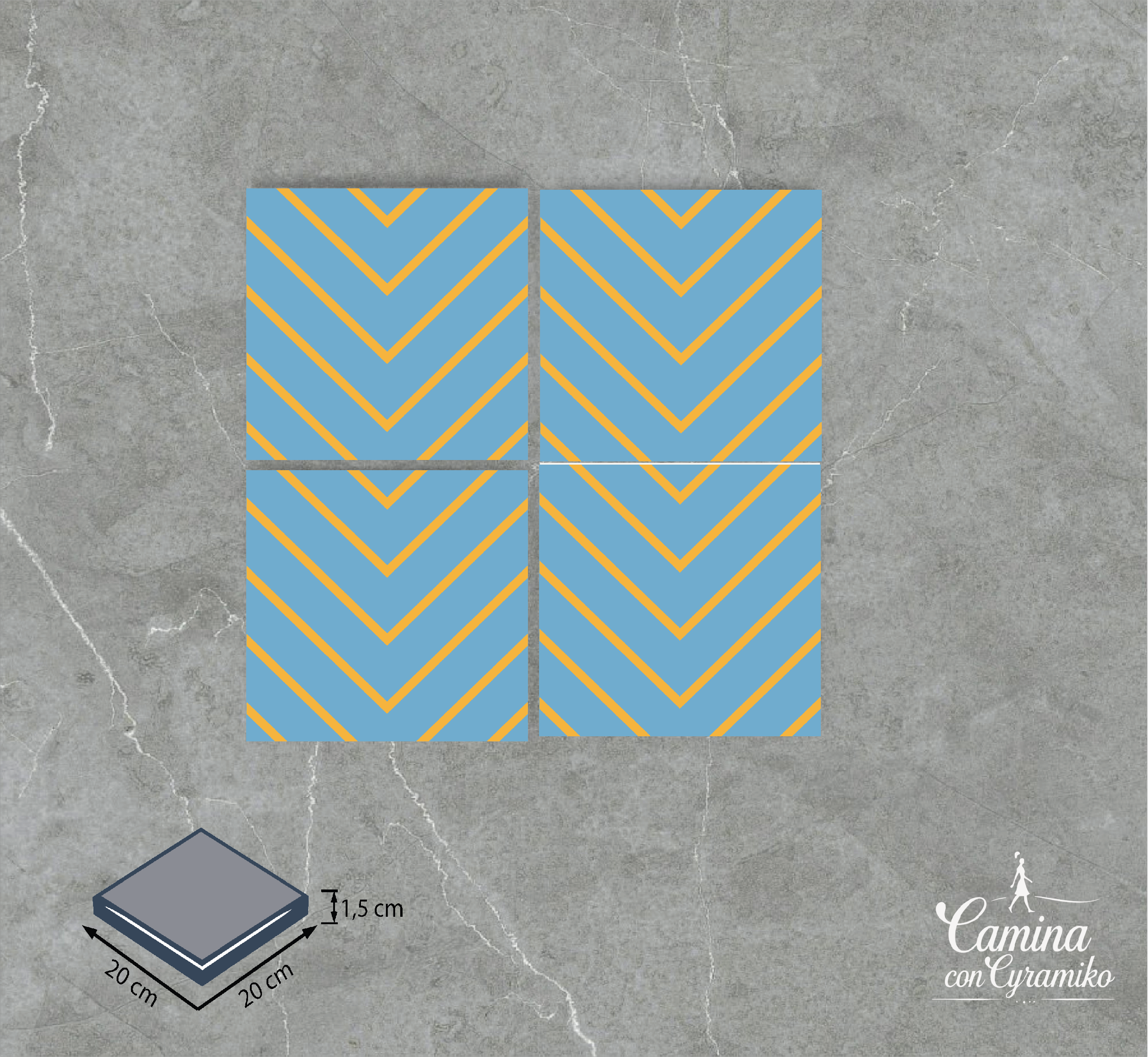 LN16 - SKY BLUE I & AMARILLO DALIA