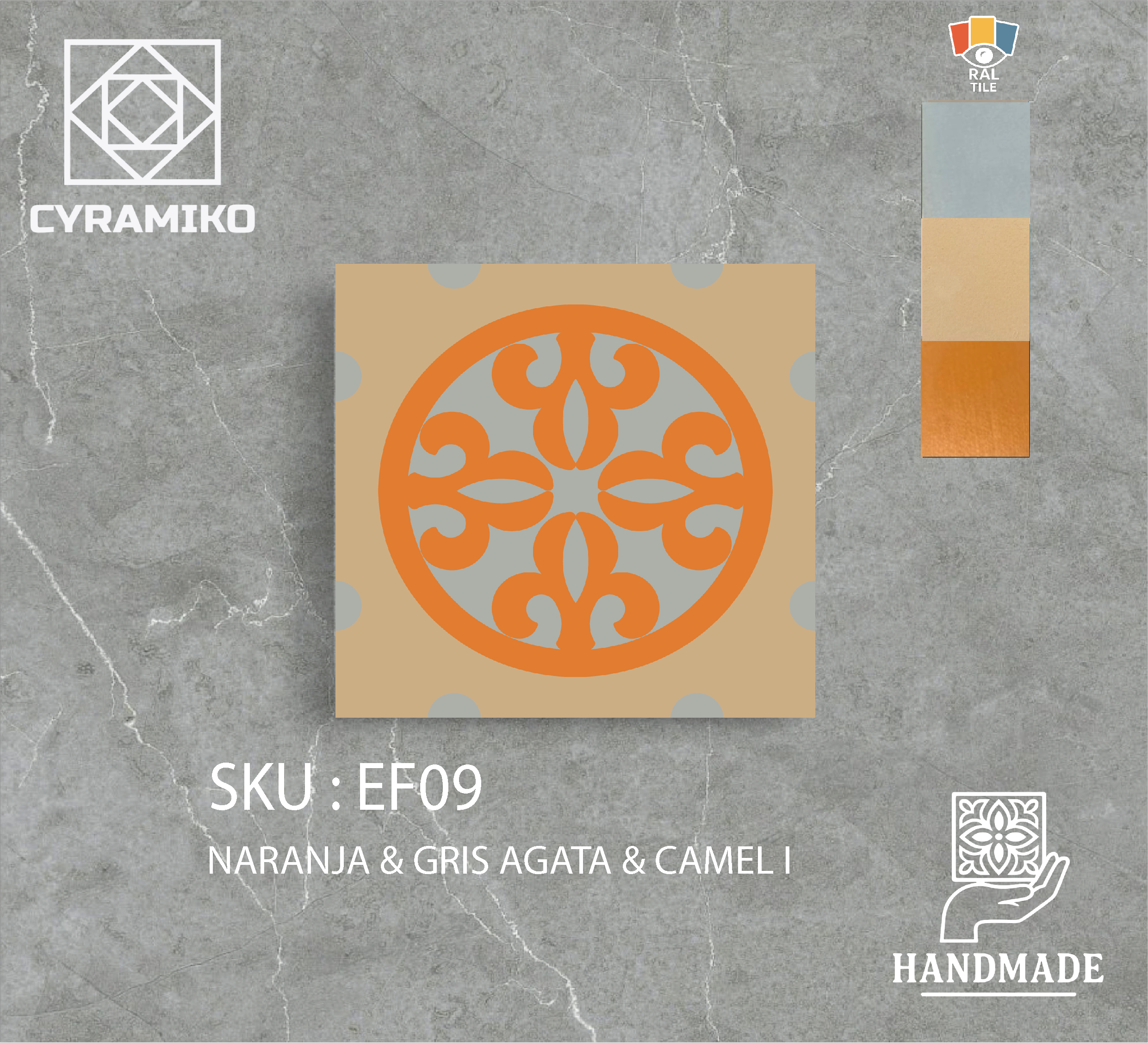 EF09 - NARANJA & GRIS AGATA & CAMEL I