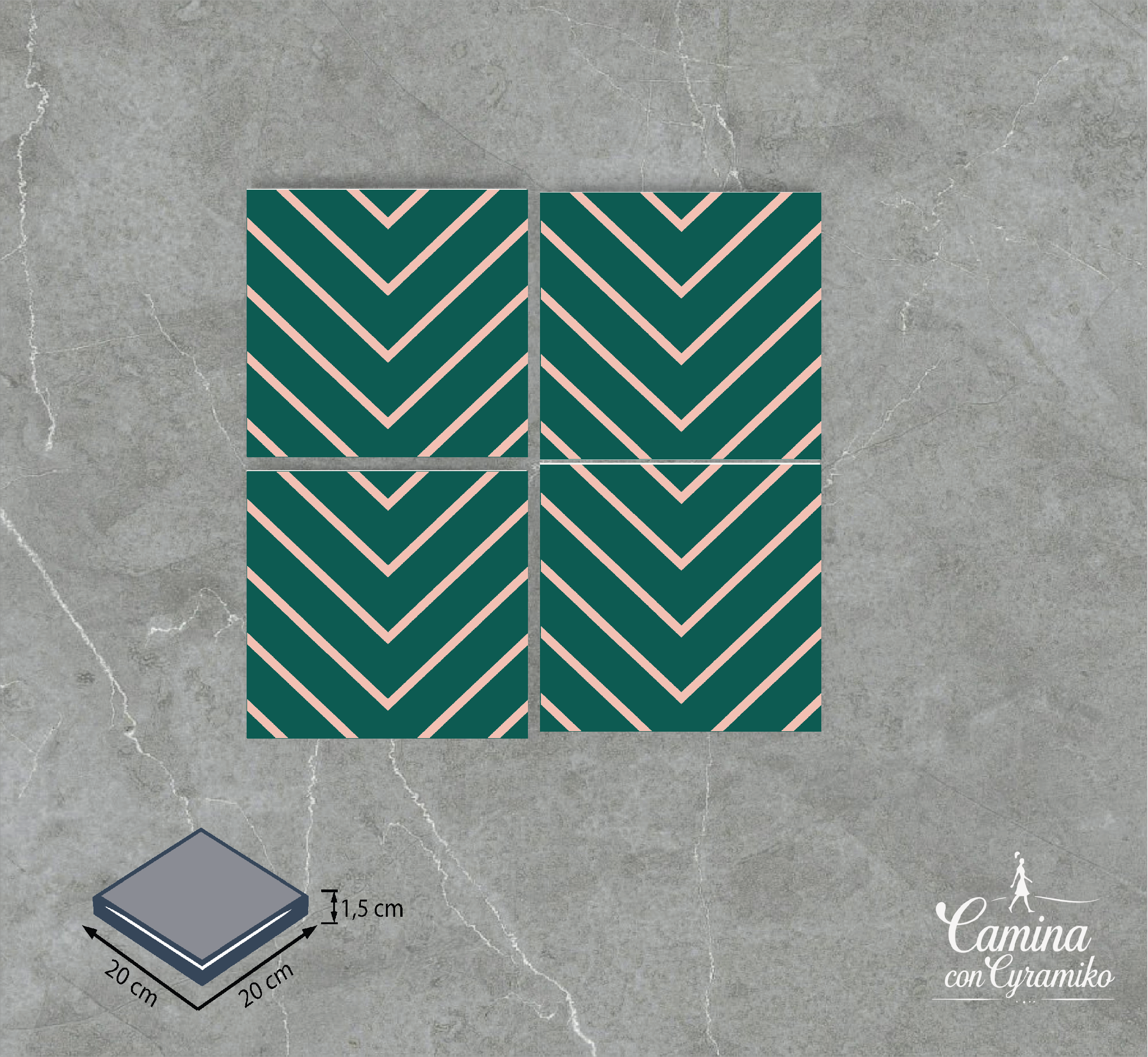 LN15 - VERDE ÓPALO & ROSA