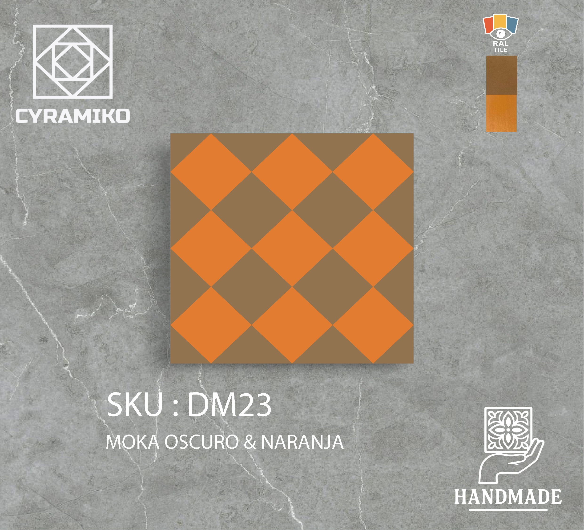 DM23 - MOKA OSCURO & NARANJA