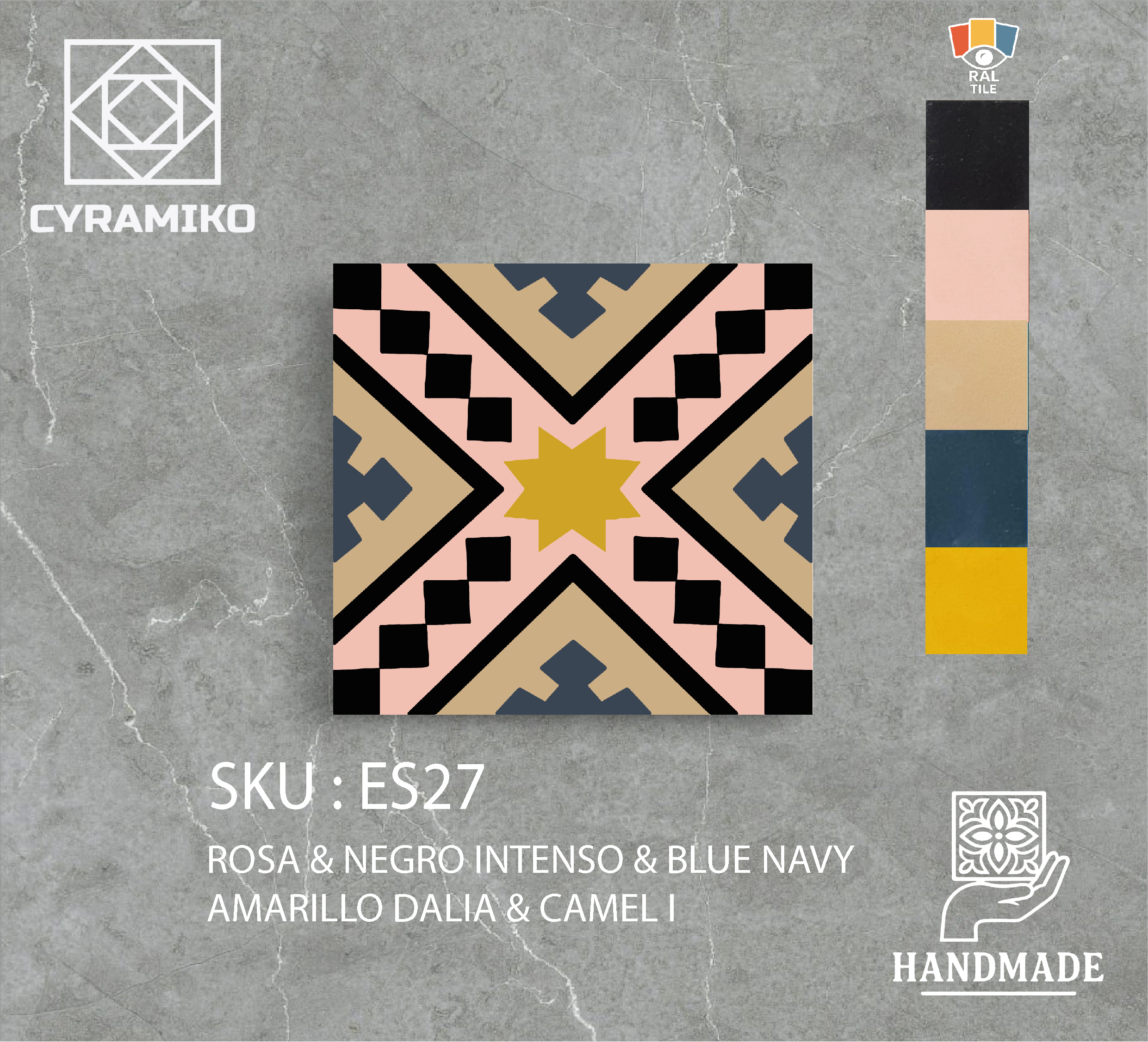 ES27 - ROSA & NEGRO INTENSO & CAMEL I & BLUE NAVY & AMARILLO DALIA