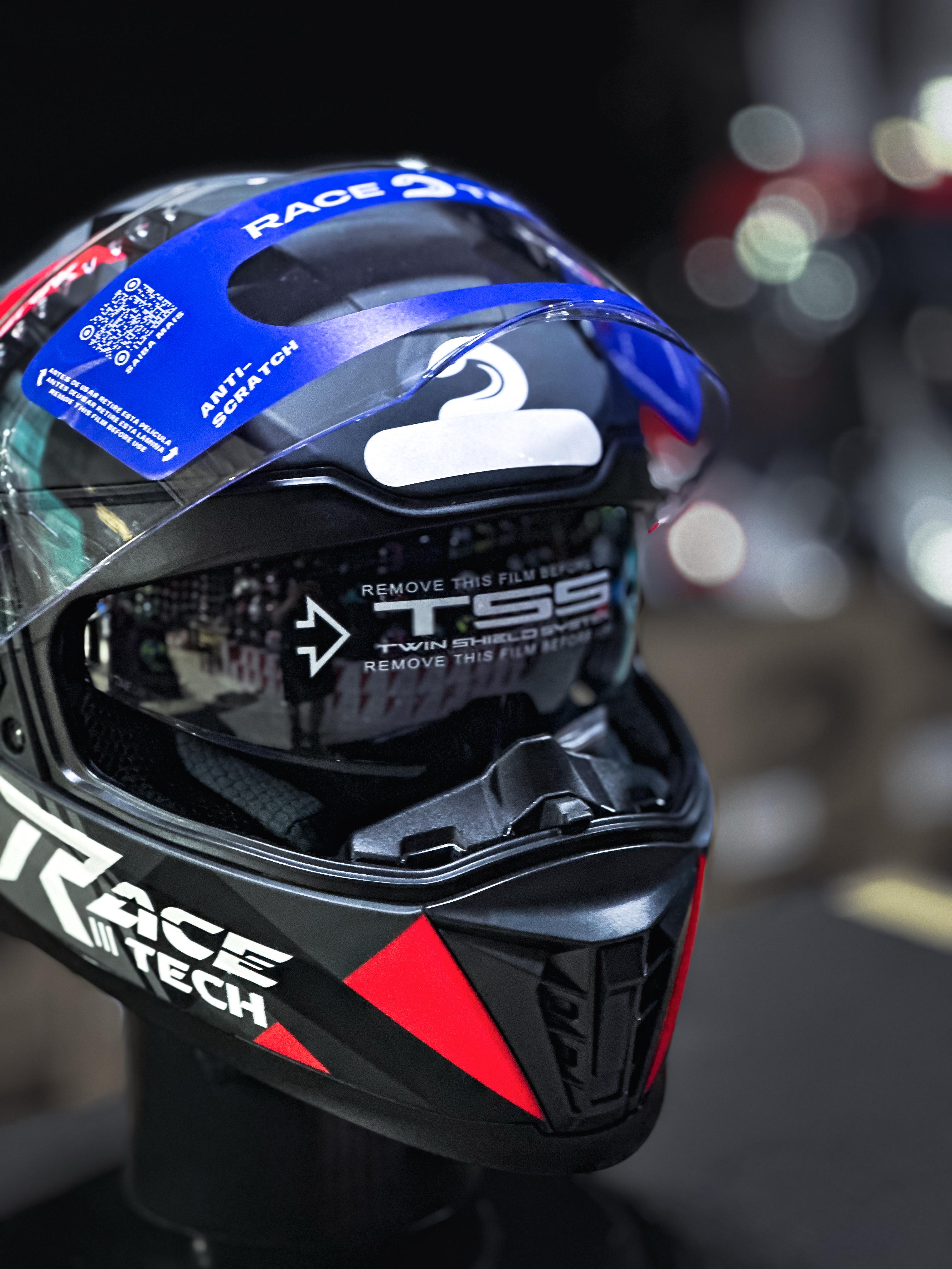 RACE TECH VOLT ABSTRACK MATTE BLACK/RED