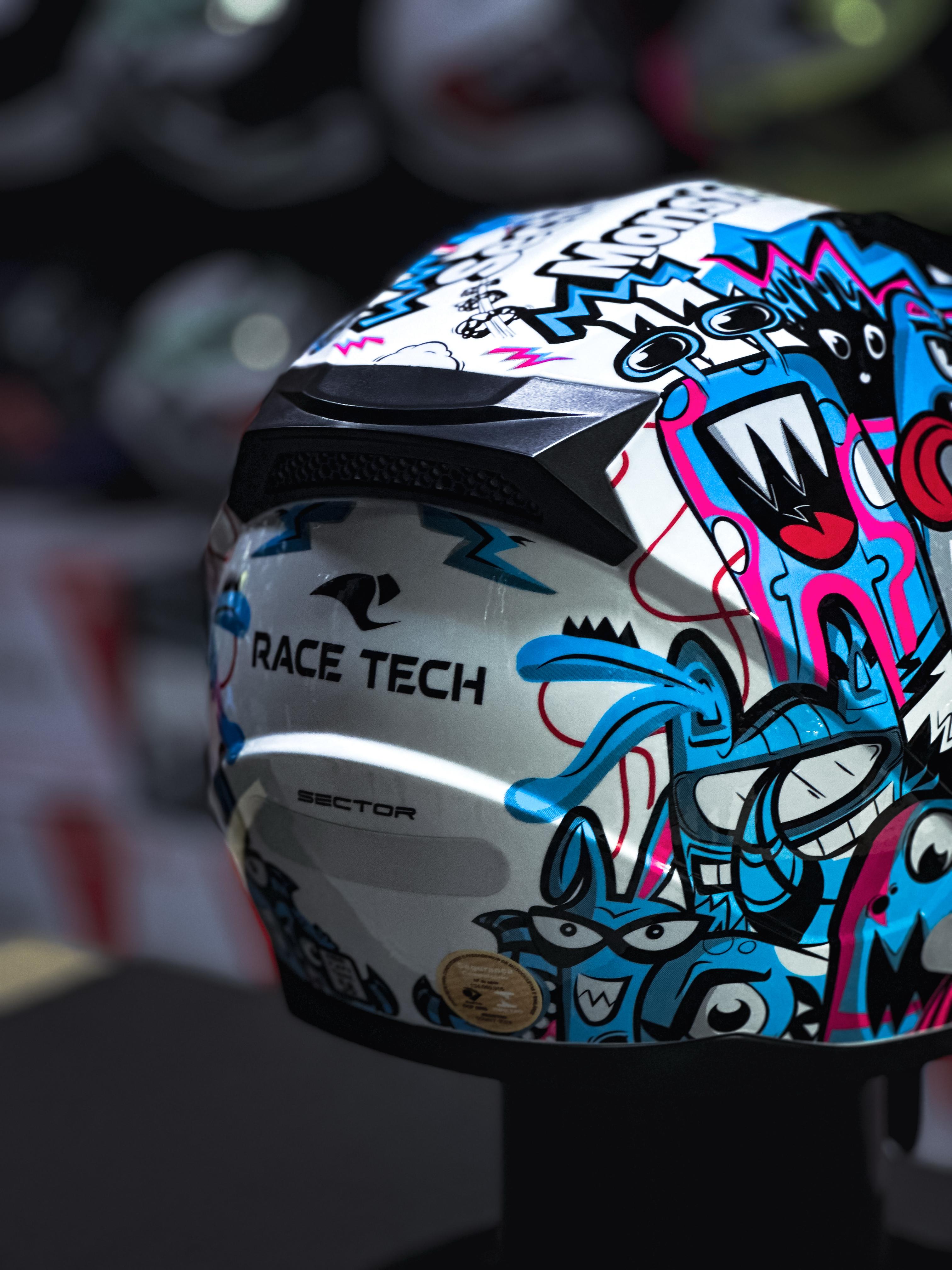 RACE TECH SECTOR MONSTER WHITE/BLUE