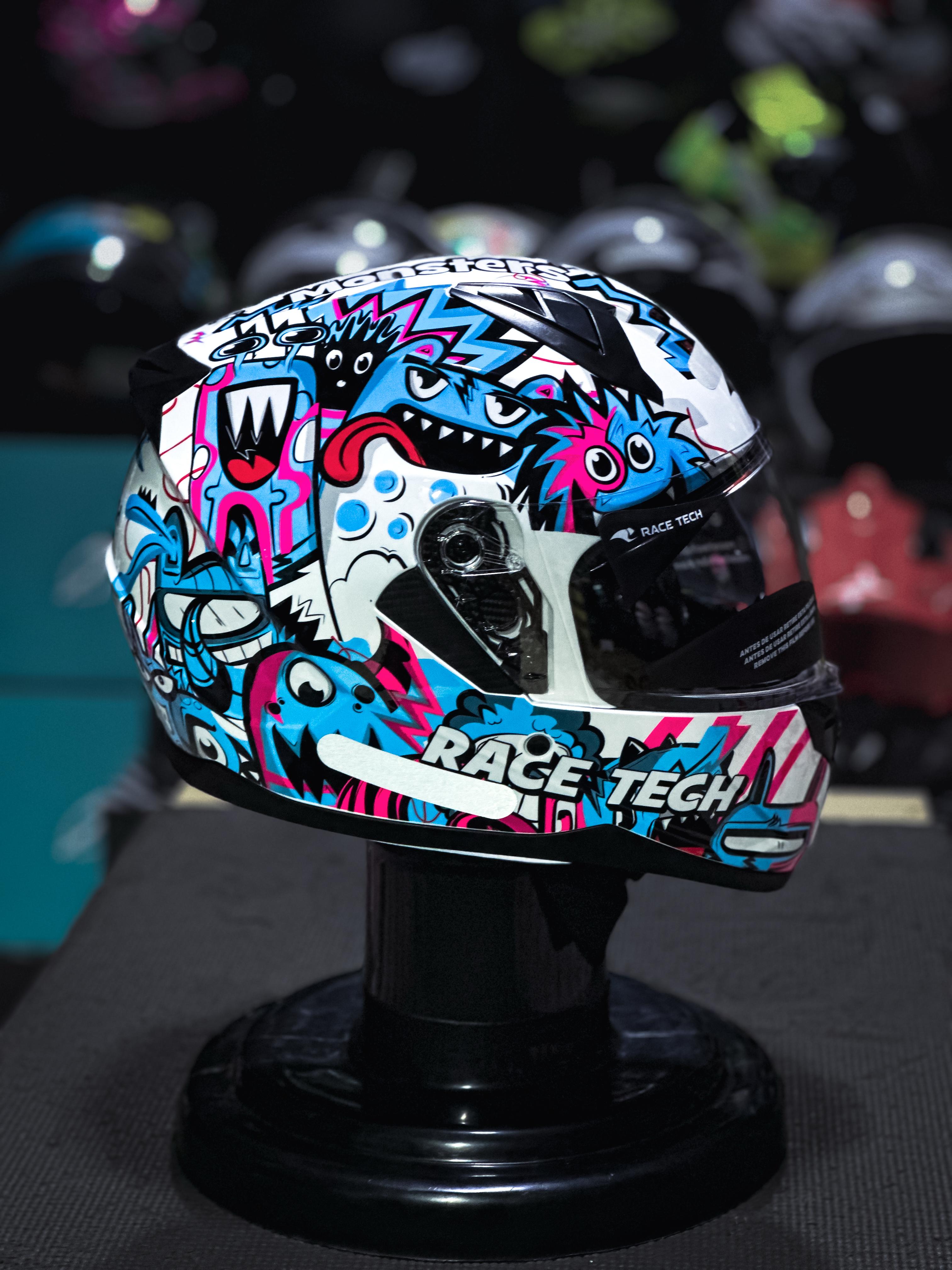 RACE TECH SECTOR MONSTER WHITE/BLUE