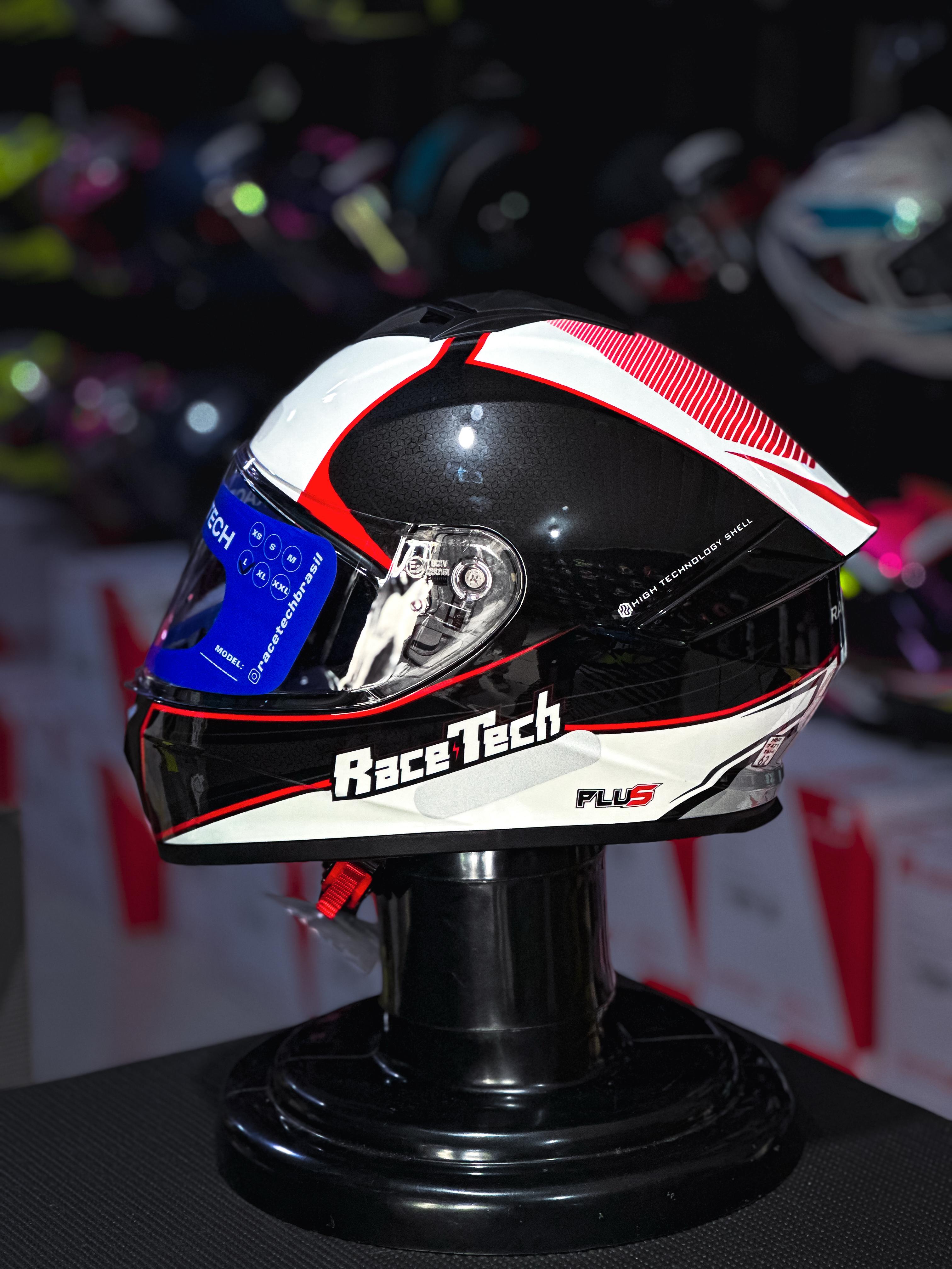 RACE TECH HIT PLUS BLACK/WHITE