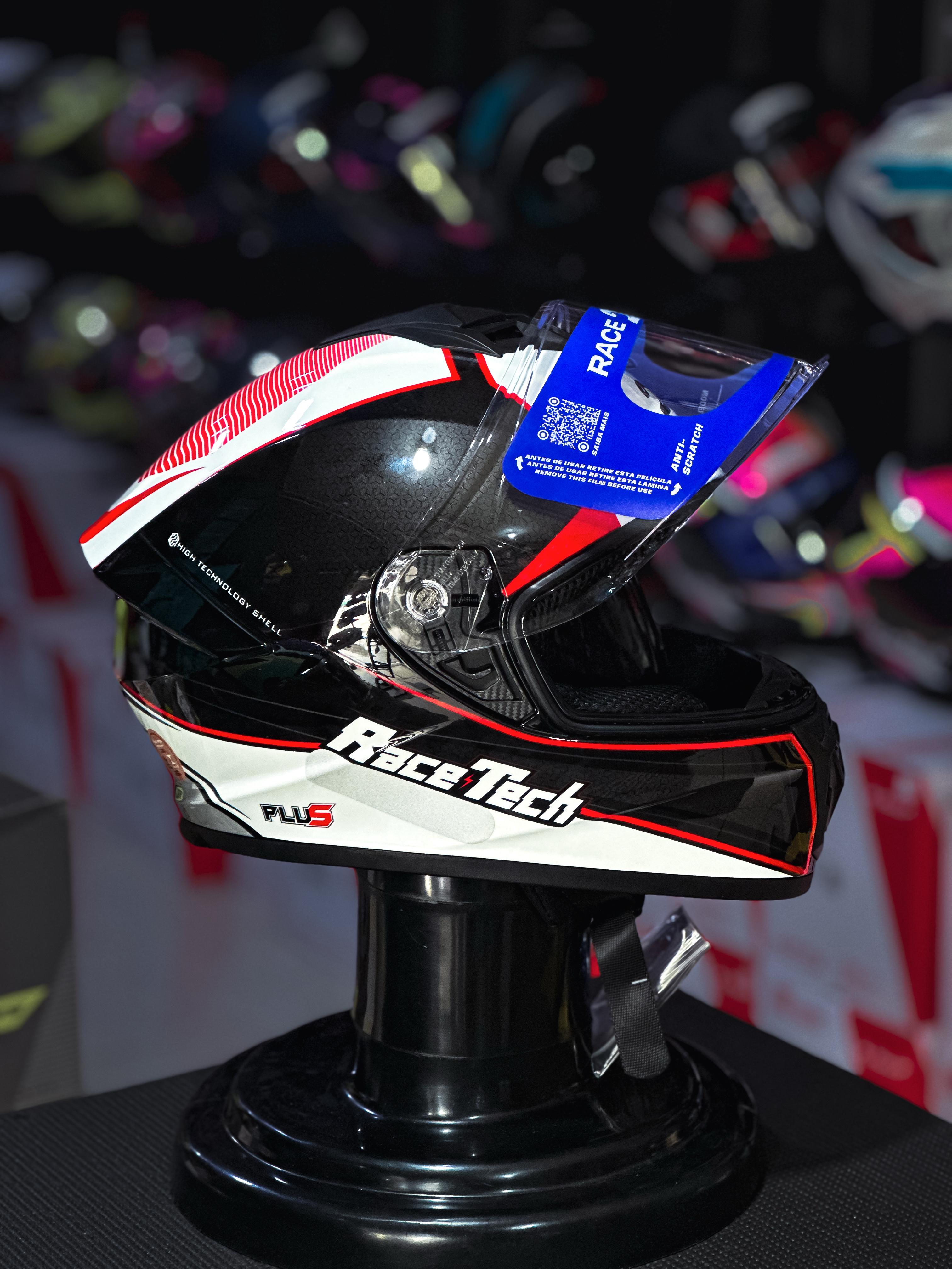 RACE TECH HIT PLUS BLACK/WHITE