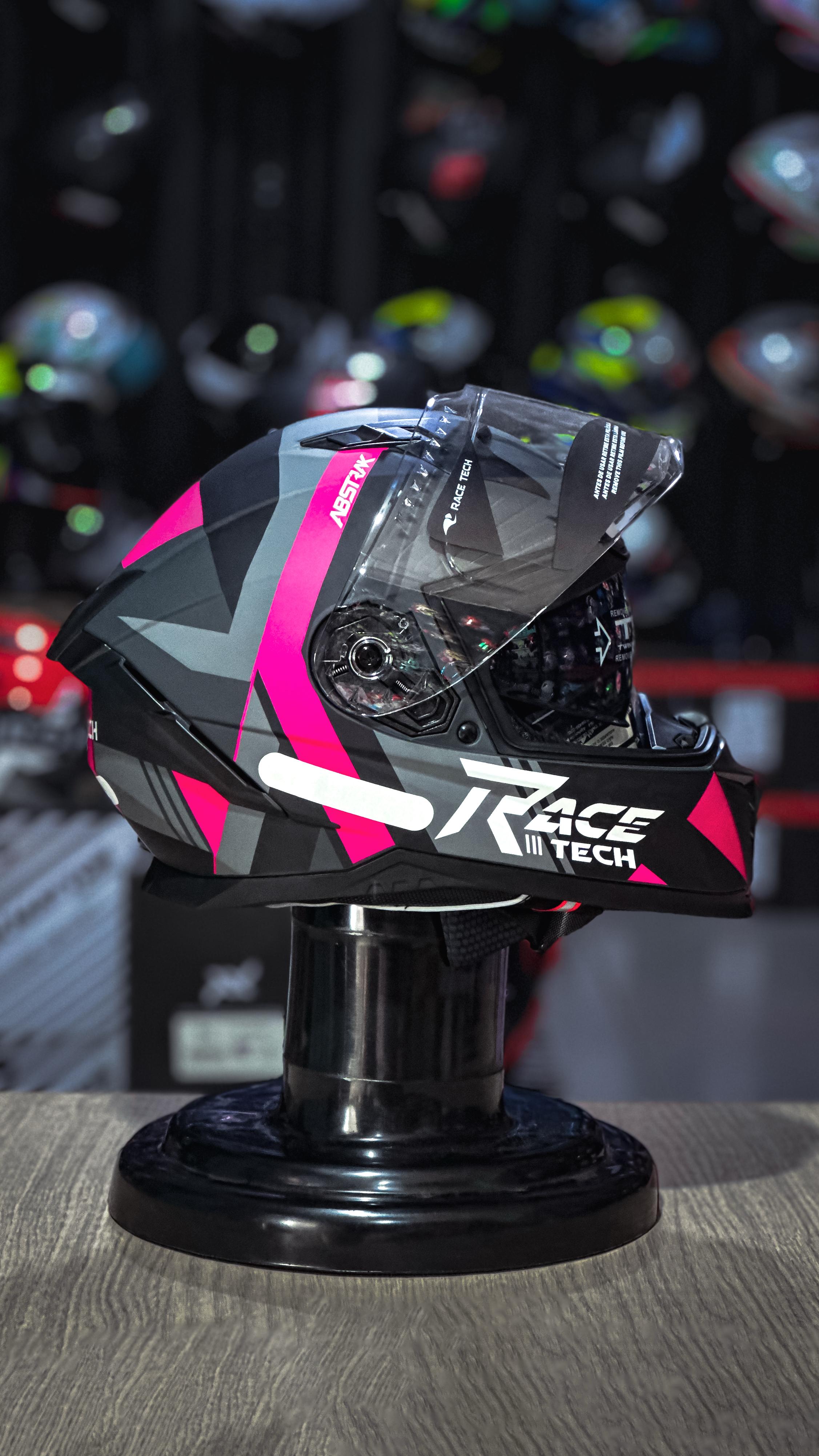 RACE TECH VOLT ABSTRACK MATTE BLACK/PINK