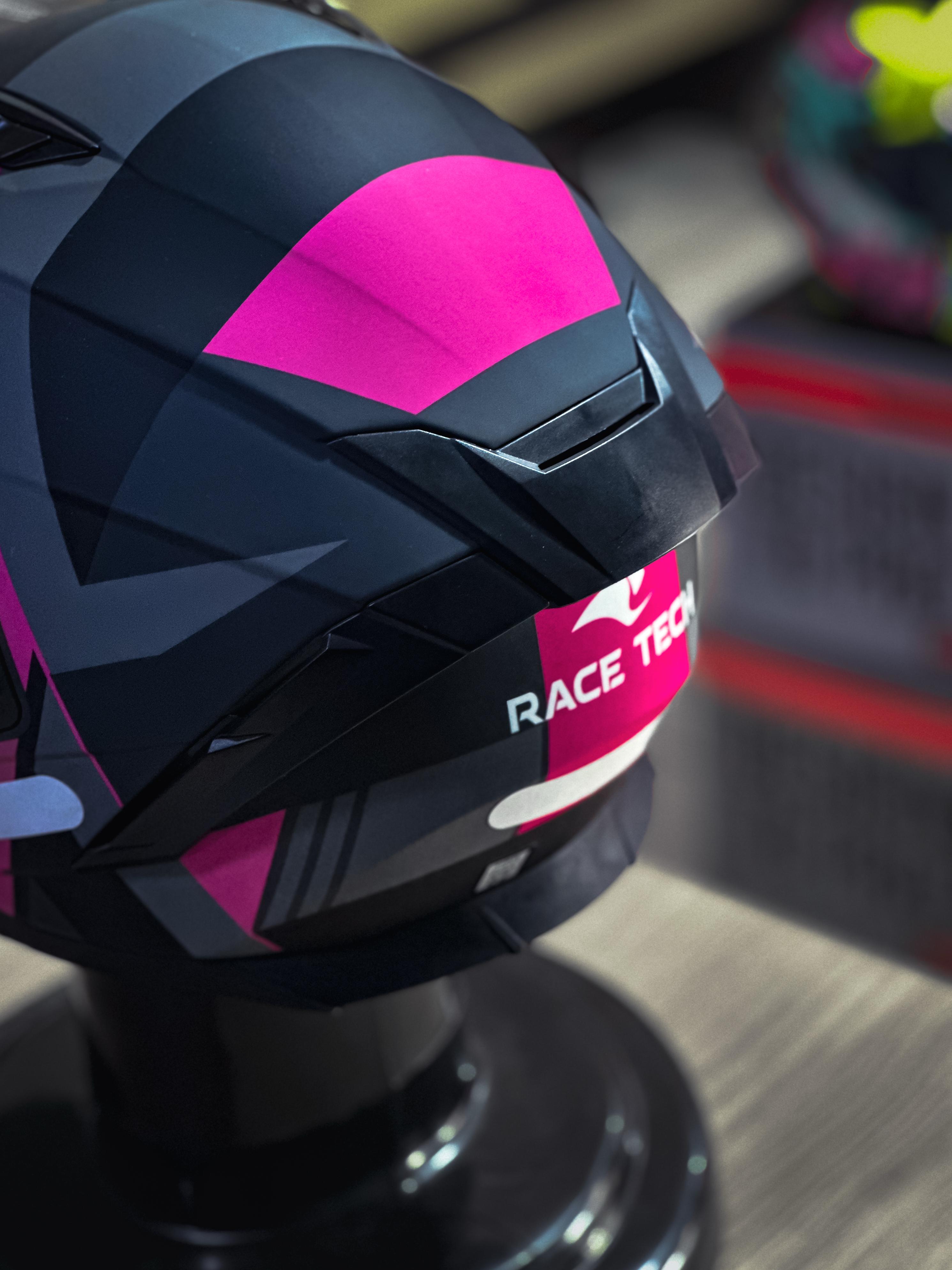 RACE TECH VOLT ABSTRACK MATTE BLACK/PINK