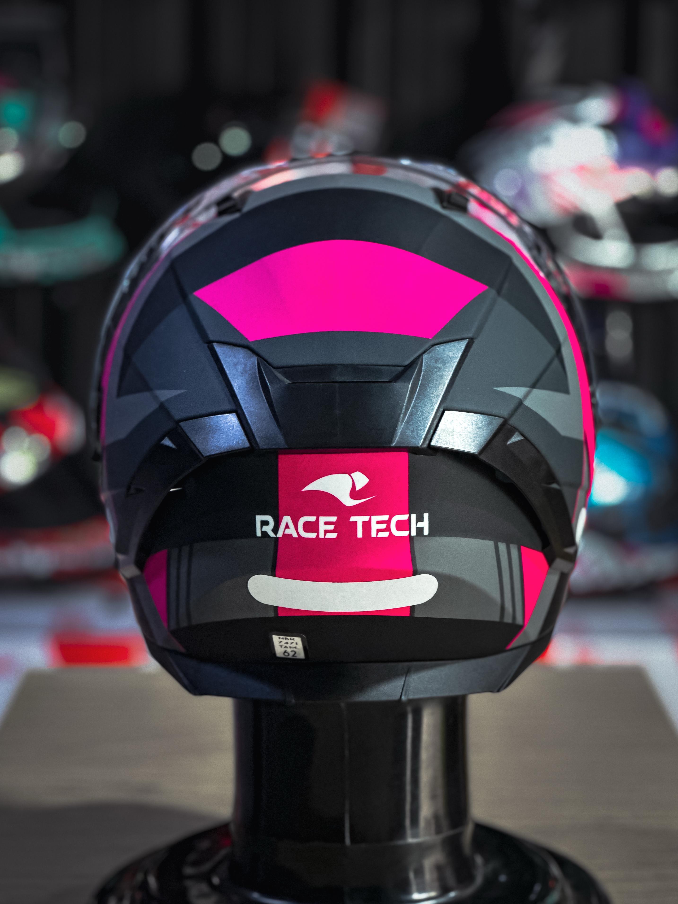 RACE TECH VOLT ABSTRACK MATTE BLACK/PINK