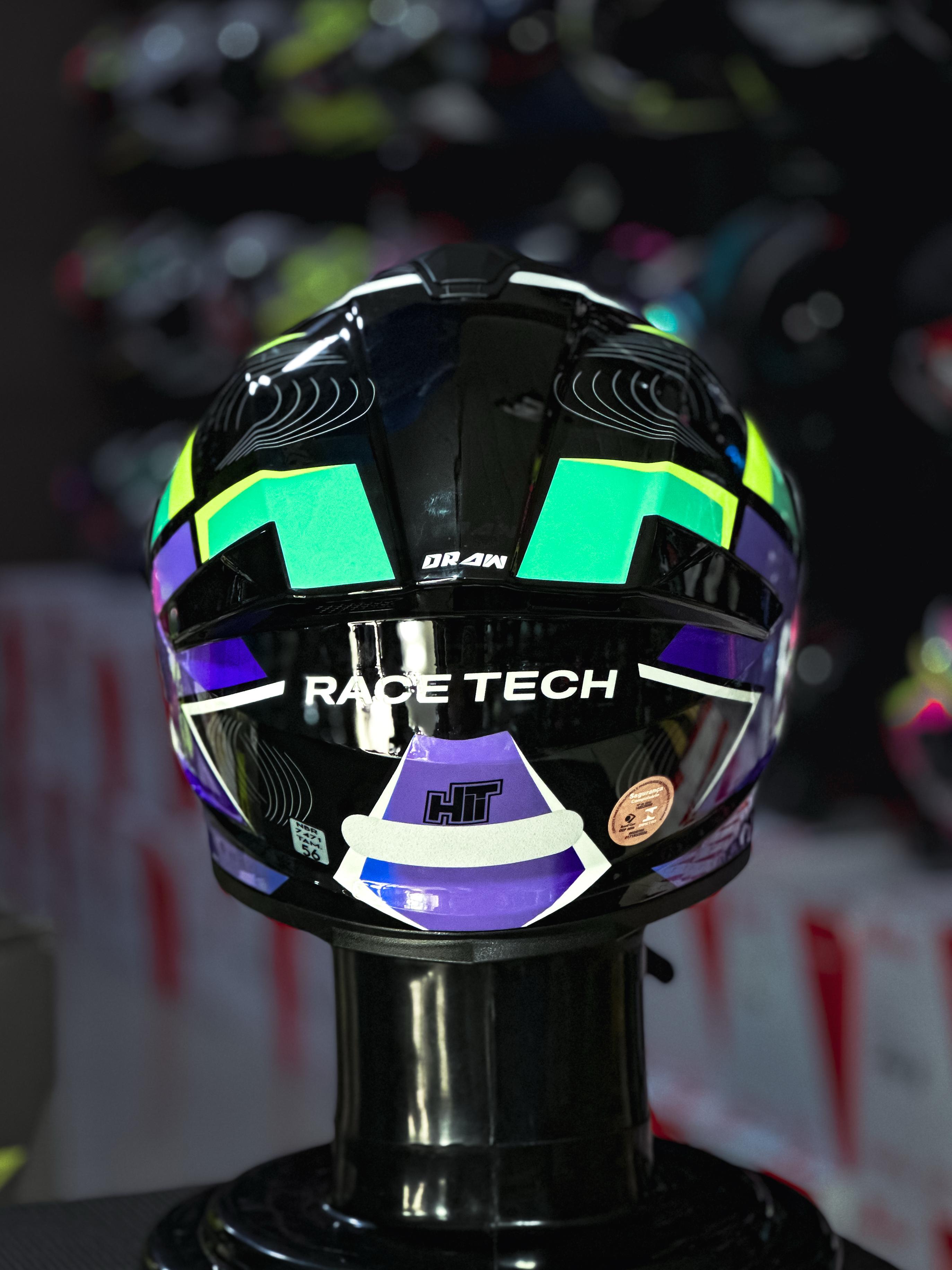 RACE TECH HIT DRAW BLACK/PURPLE 