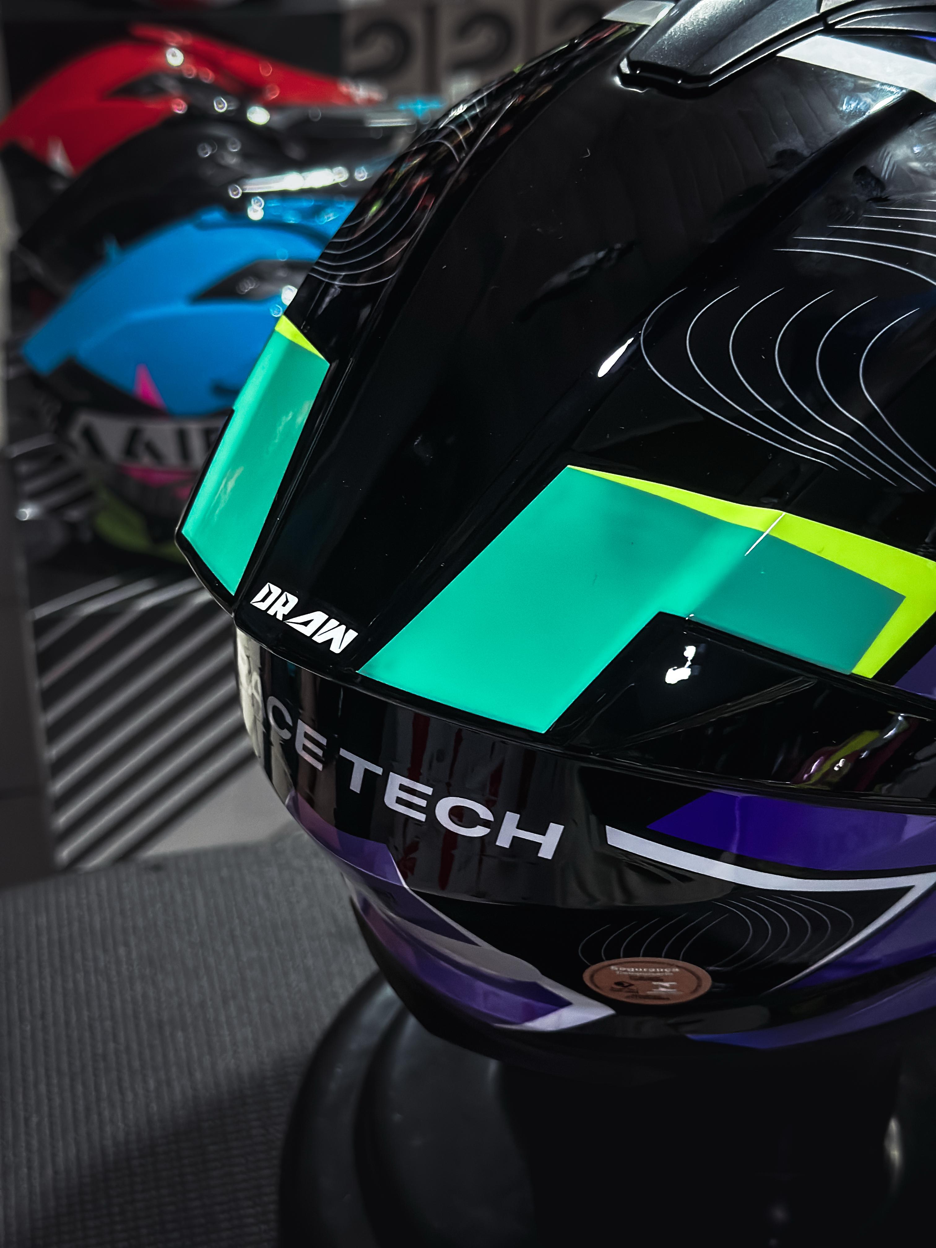 RACE TECH HIT DRAW BLACK/PURPLE 