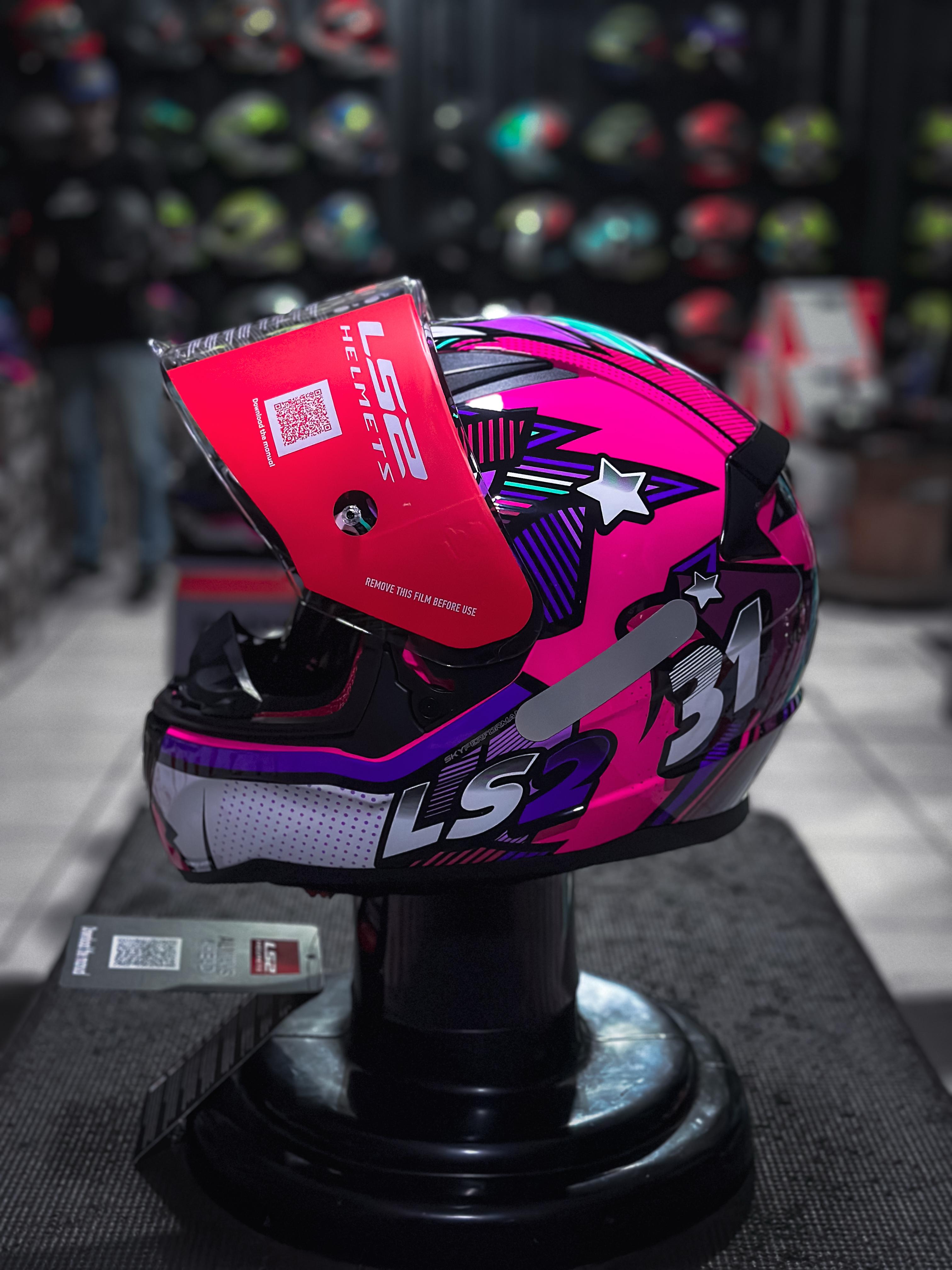 LS2 RAPID FF353 KHAN FUCSIA/WHITE