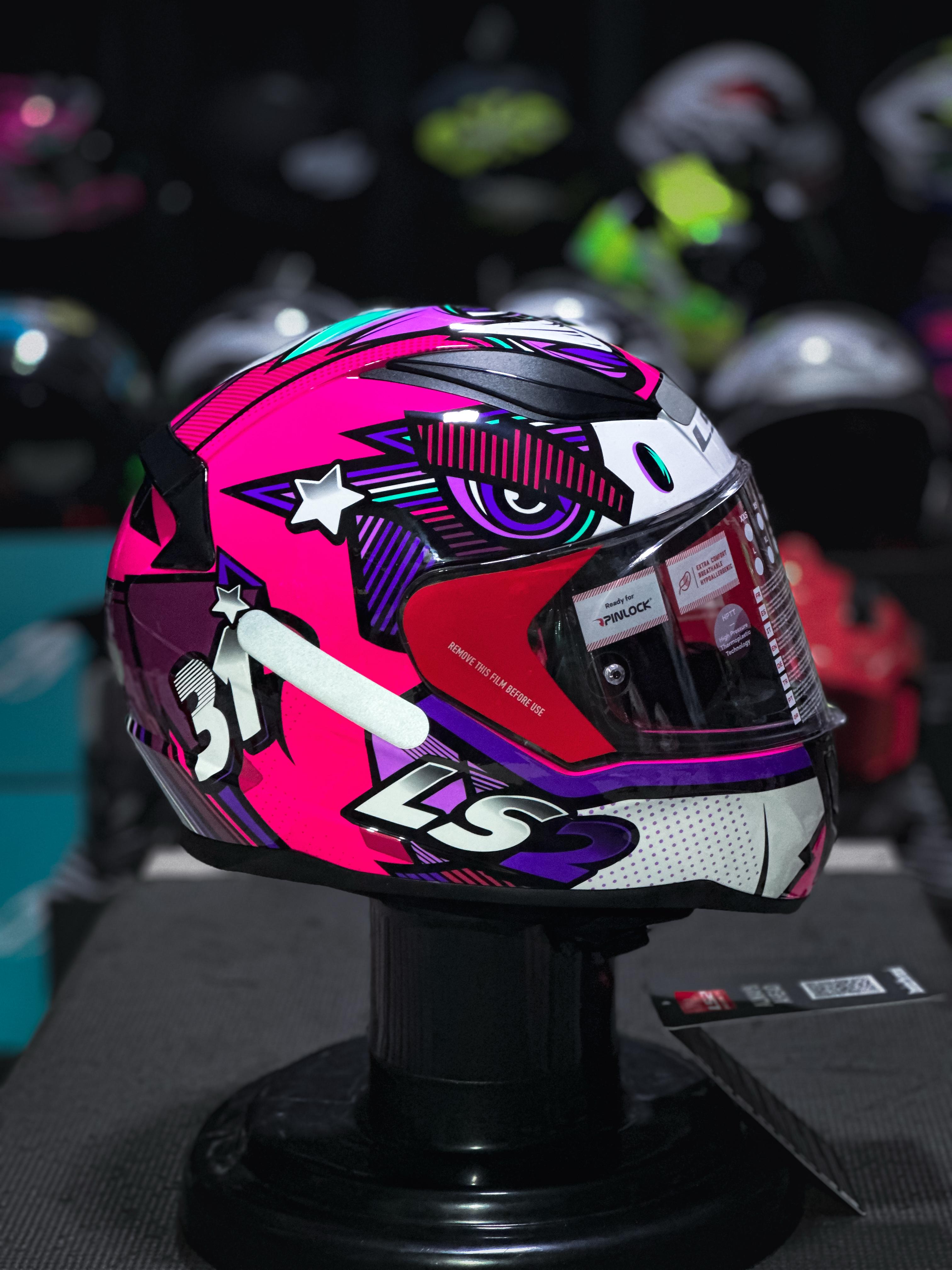LS2 RAPID FF353 KHAN FUCSIA/WHITE