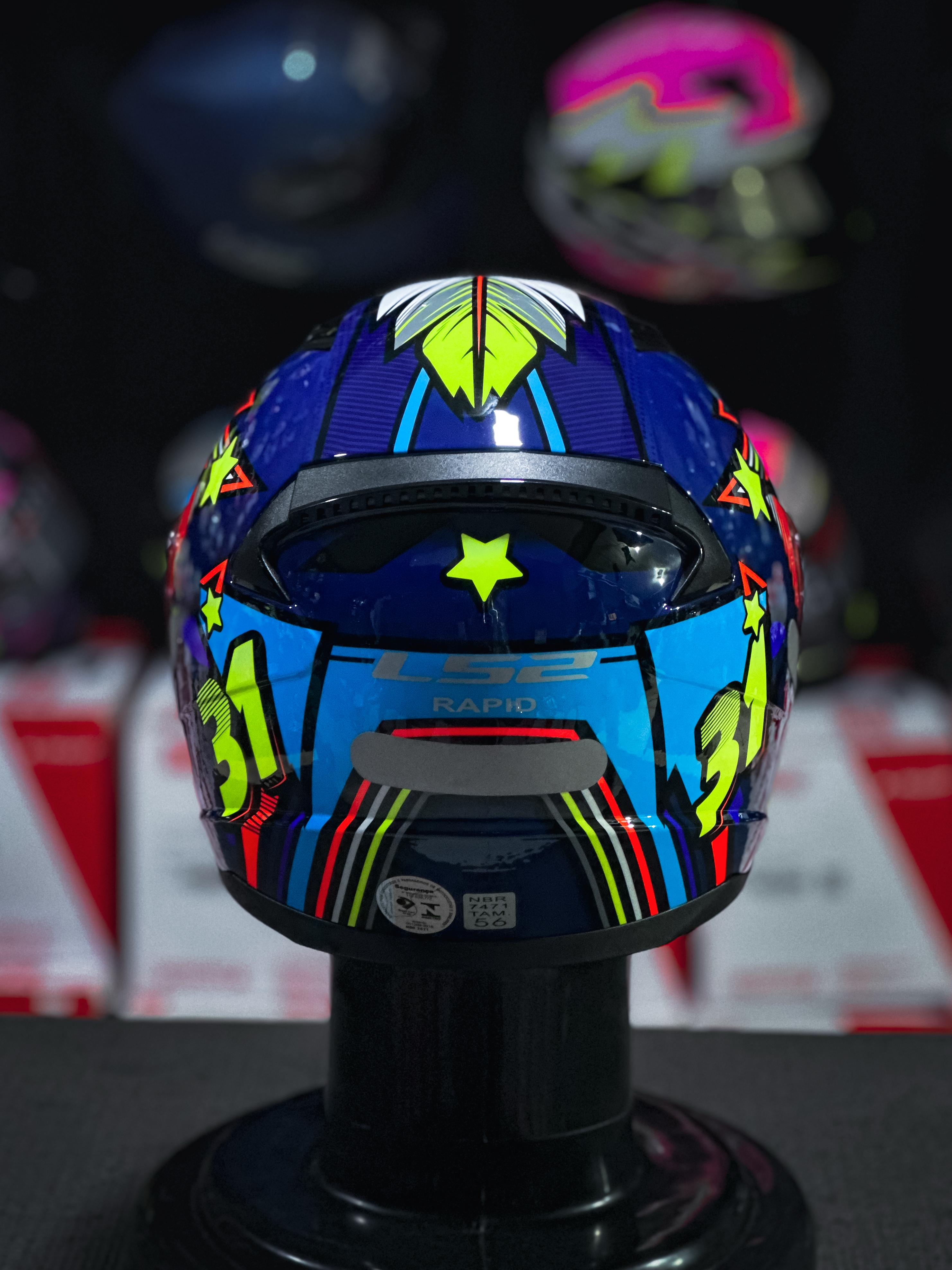 LS2 RAPID FF353 KHAN YELLOW/BLUE