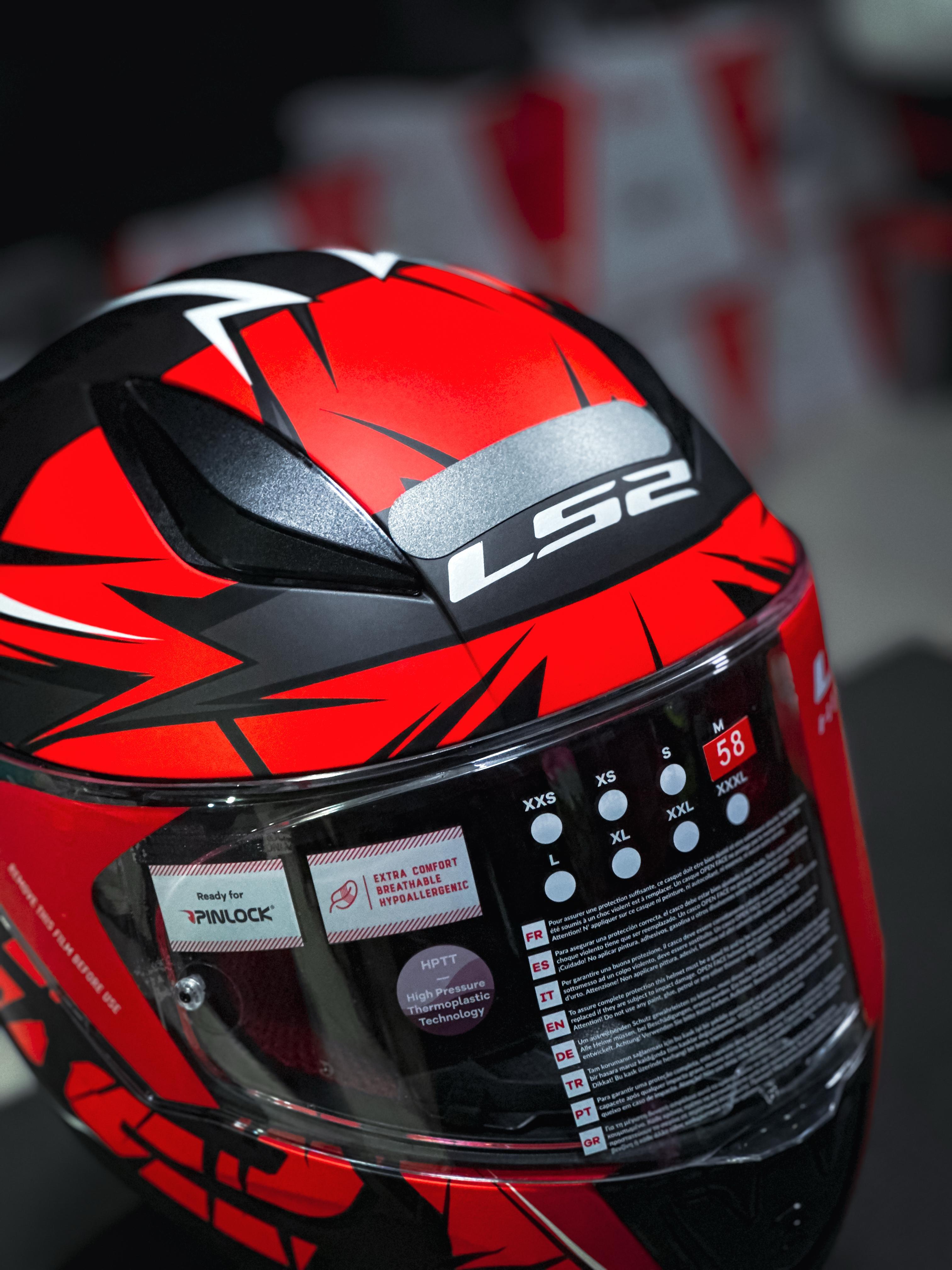  LS2 RAPID FF353 CROMO MATTE BLACK/RED